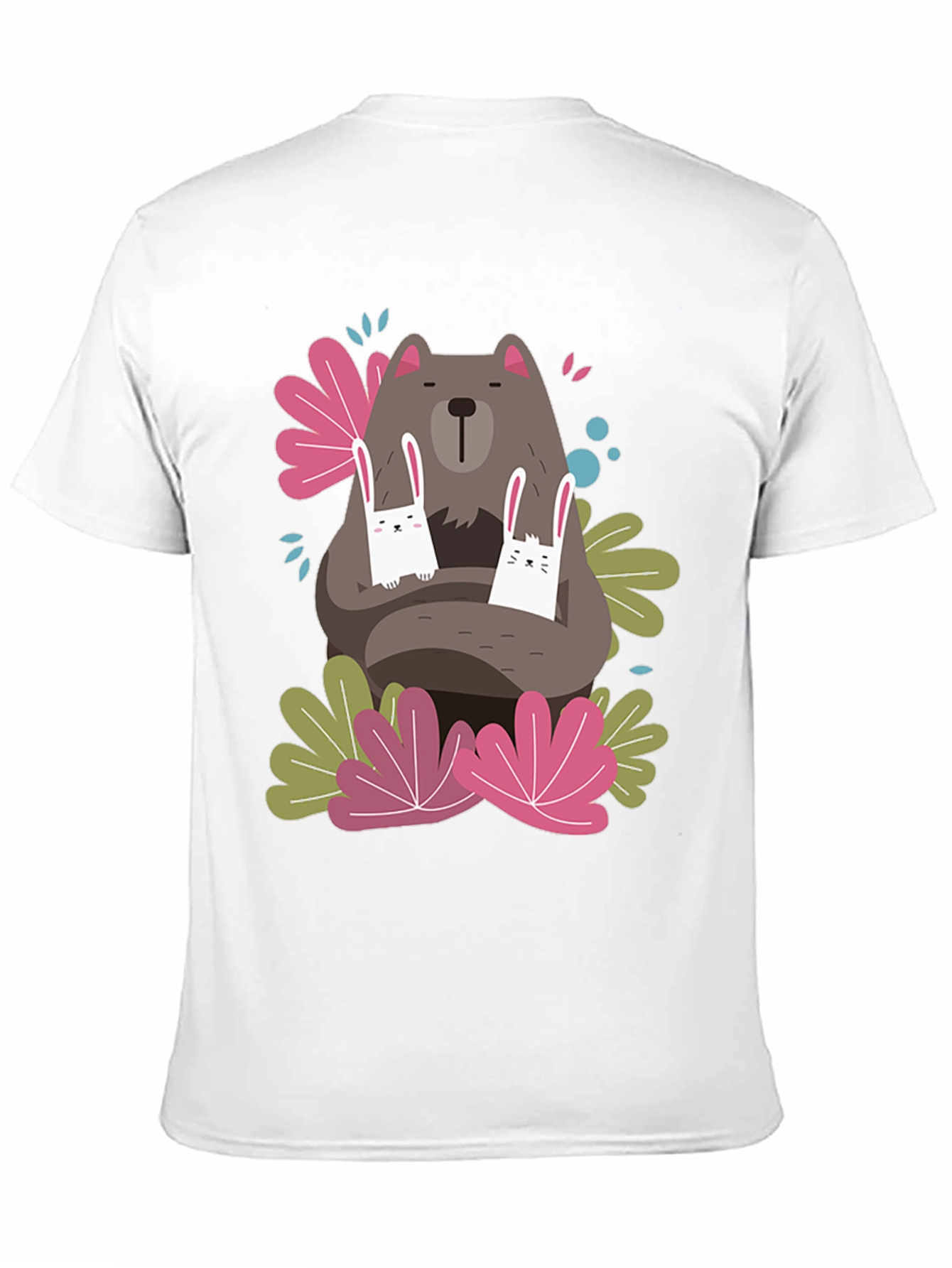 Black Bear and Bunny Graphic T-Shirt view 11