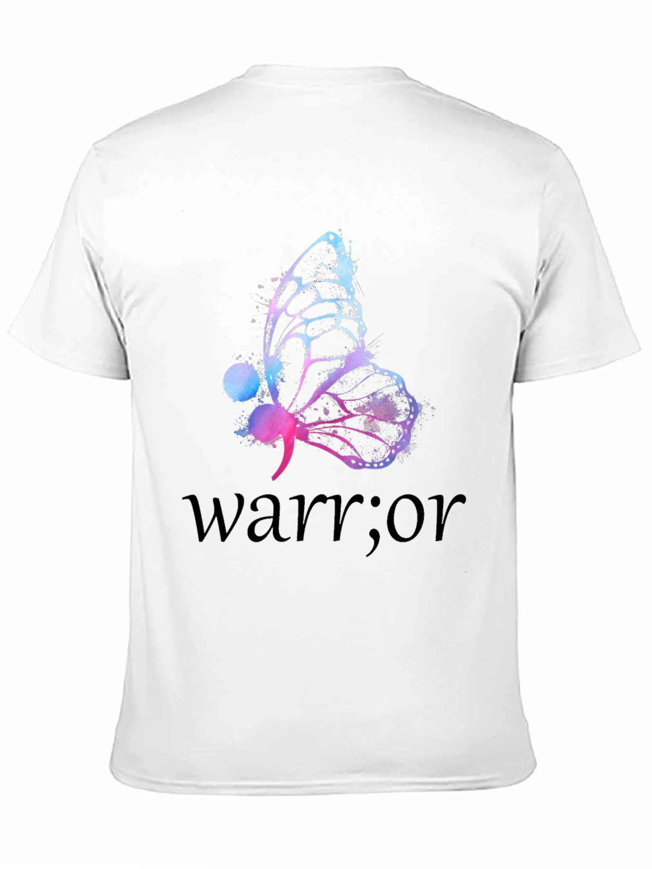 Black Butterfly Warrior Mental Health Awareness T-Shirt view 11