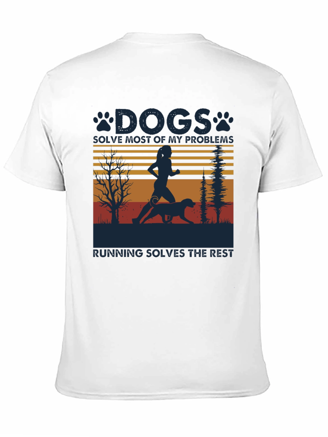 Black Dogs Solve Problems T-Shirt - Running Graphic Tee view 11