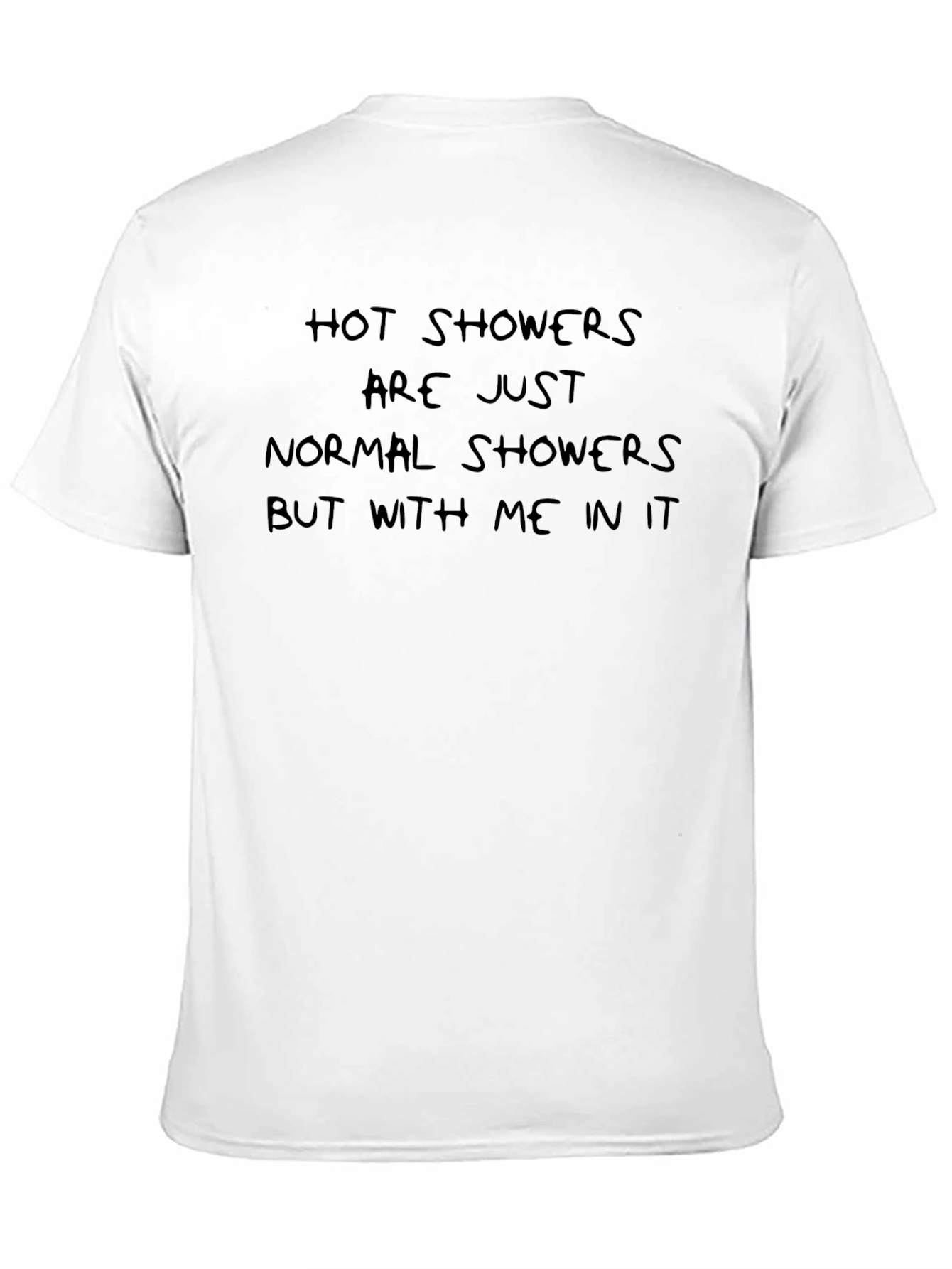 Black Funny 'Hot Showers' Graphic T-Shirt view 11