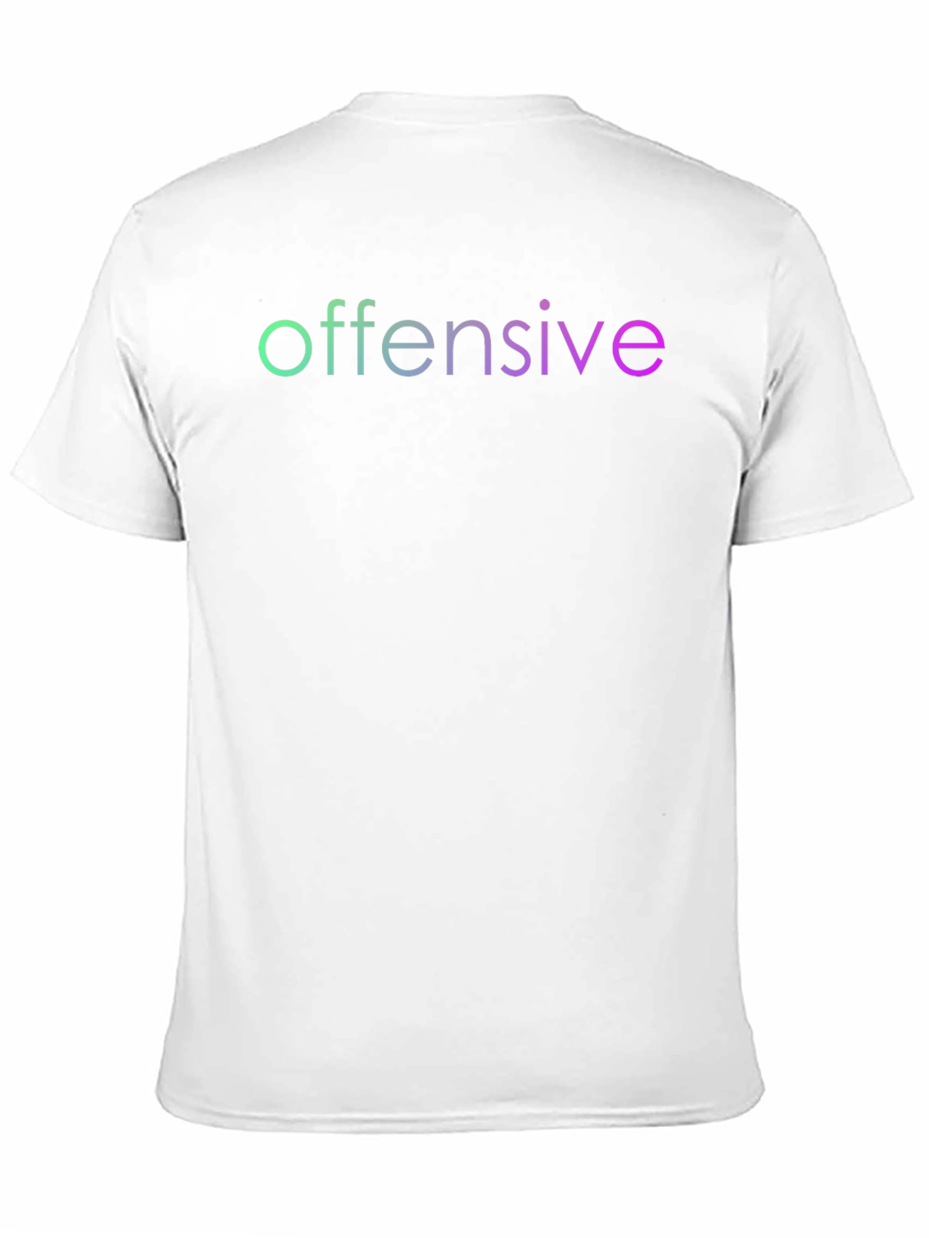 Black Offensive T-Shirt - Gradient Text Tee view 11