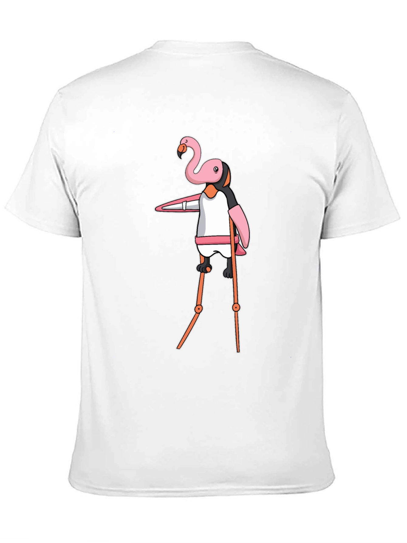 Black Flamingo Stilt Walker Graphic Tee - Black view 11