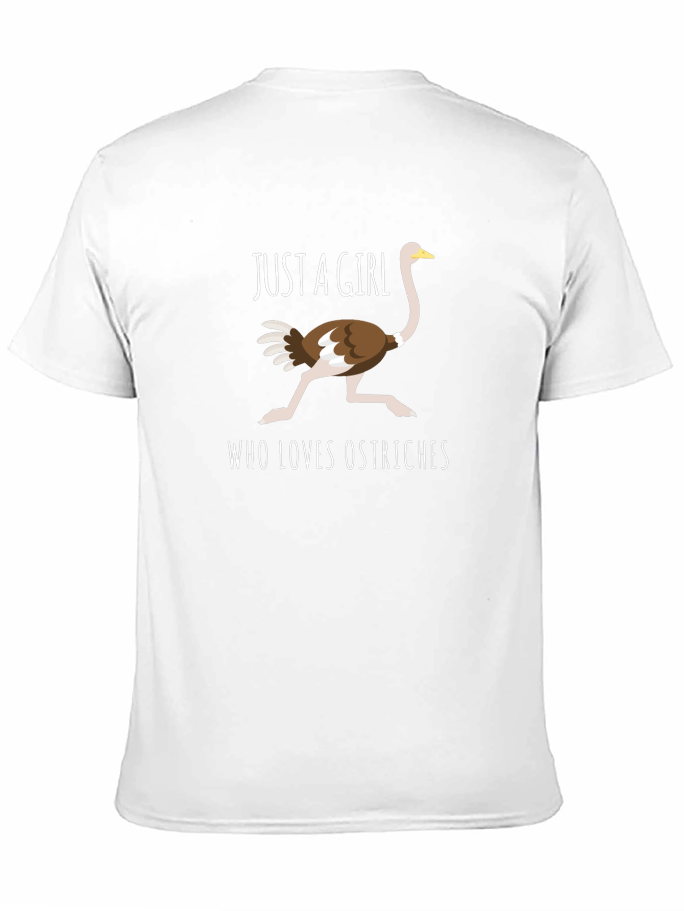 Black Ostrich Lover T-Shirt - Just a Girl Who Loves Ostriches view 11