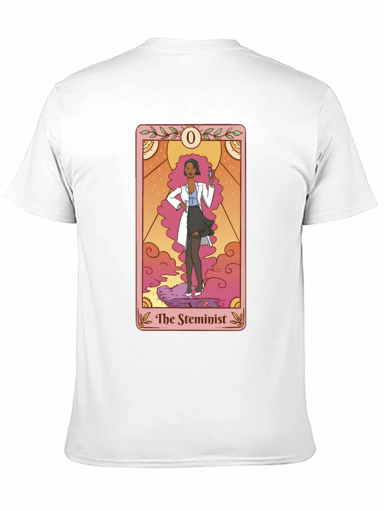 Black The Steminist Tarot Card T-Shirt - Black view 11