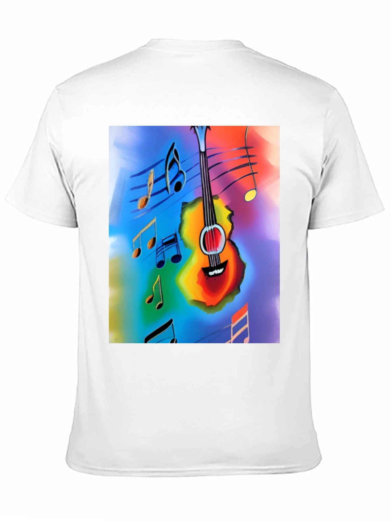 Black Musical Guitar Notes Graphic T-Shirt view 11