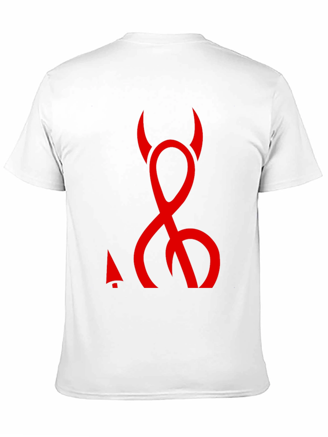 Black Devil's Tail Graphic T-Shirt - Black Crew Neck Tee view 11