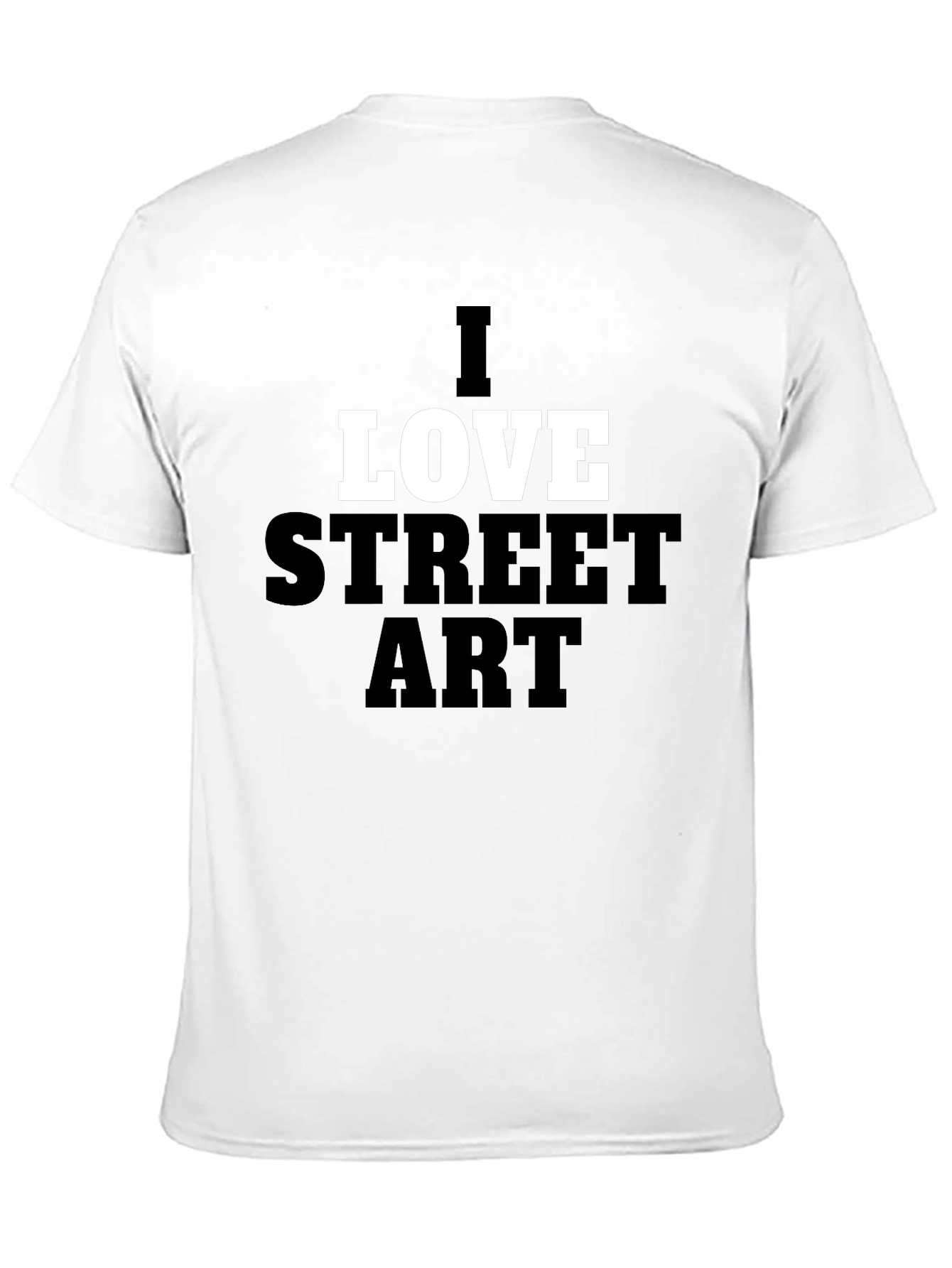 Black I Love Street Art Graphic Tee - Black view 11