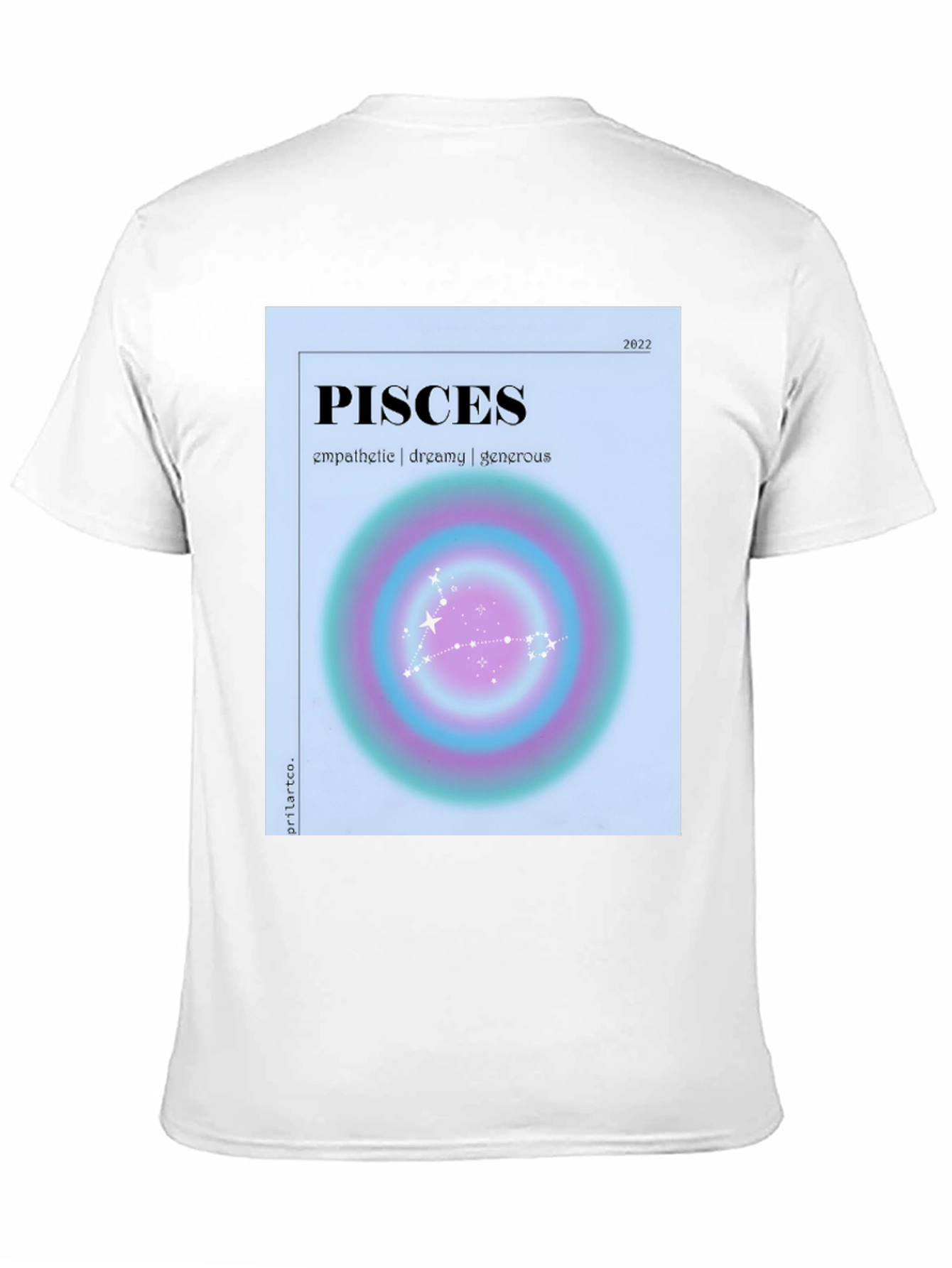 Black Pisces Zodiac Graphic T-Shirt - Empathetic Dreamy Generous view 11