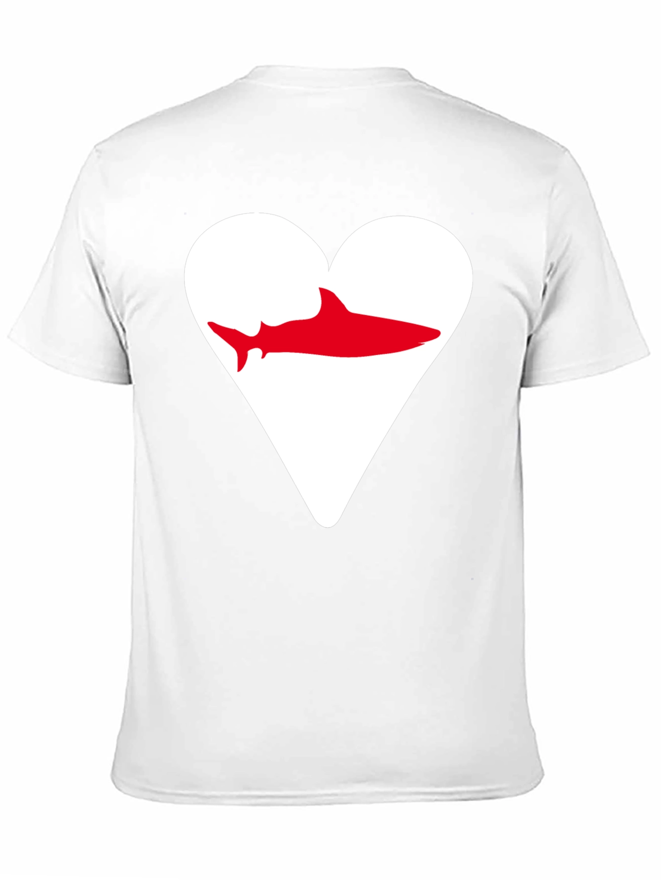 Black Shark Heart Graphic Tee - Black Cotton T-Shirt view 11