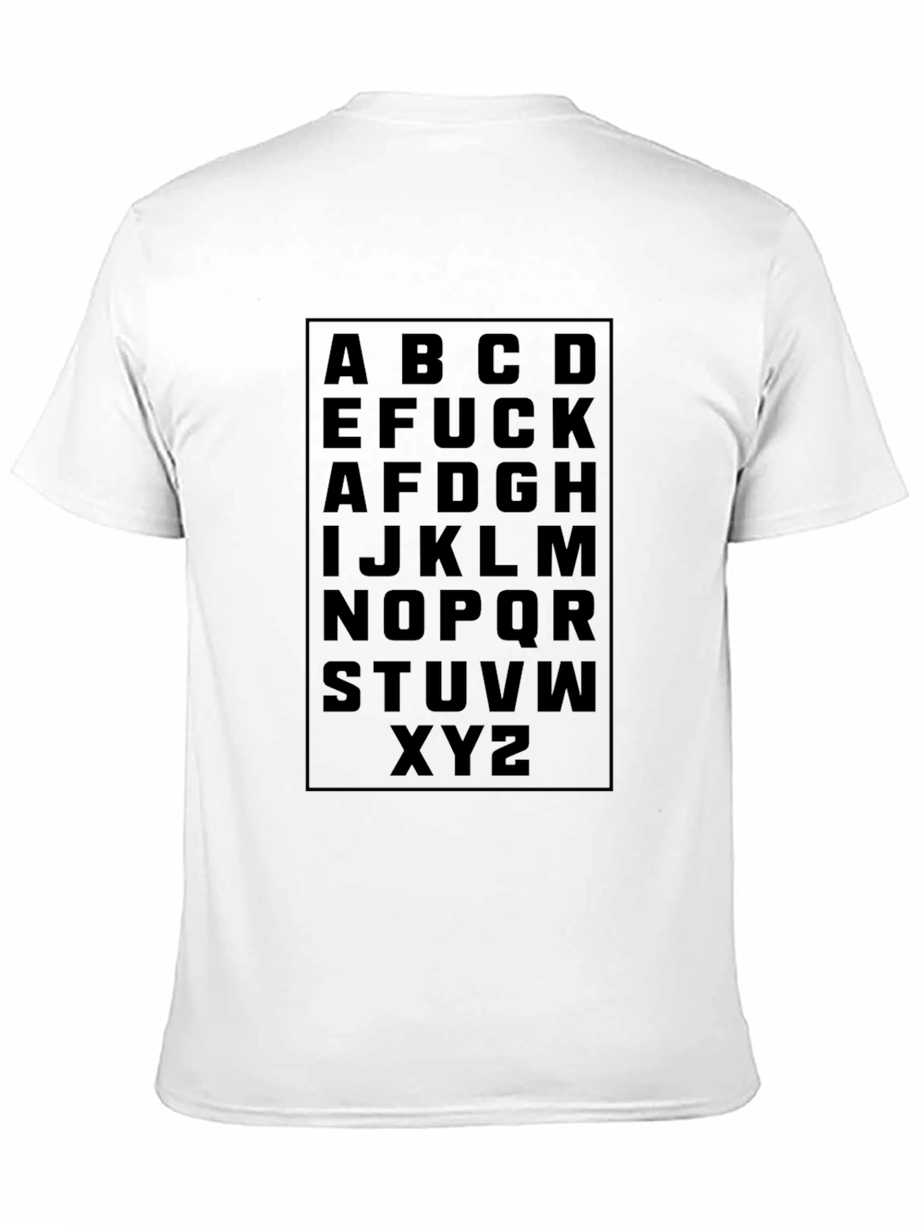 Black Alphabet Novelty Graphic T-Shirt view 11
