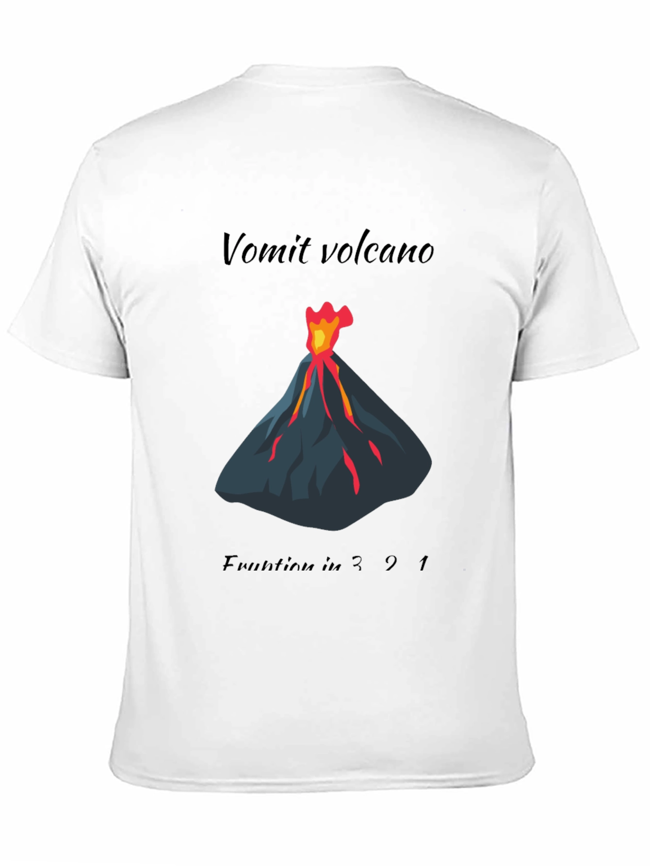 Black Vomit Volcano Eruption Graphic Tee view 11