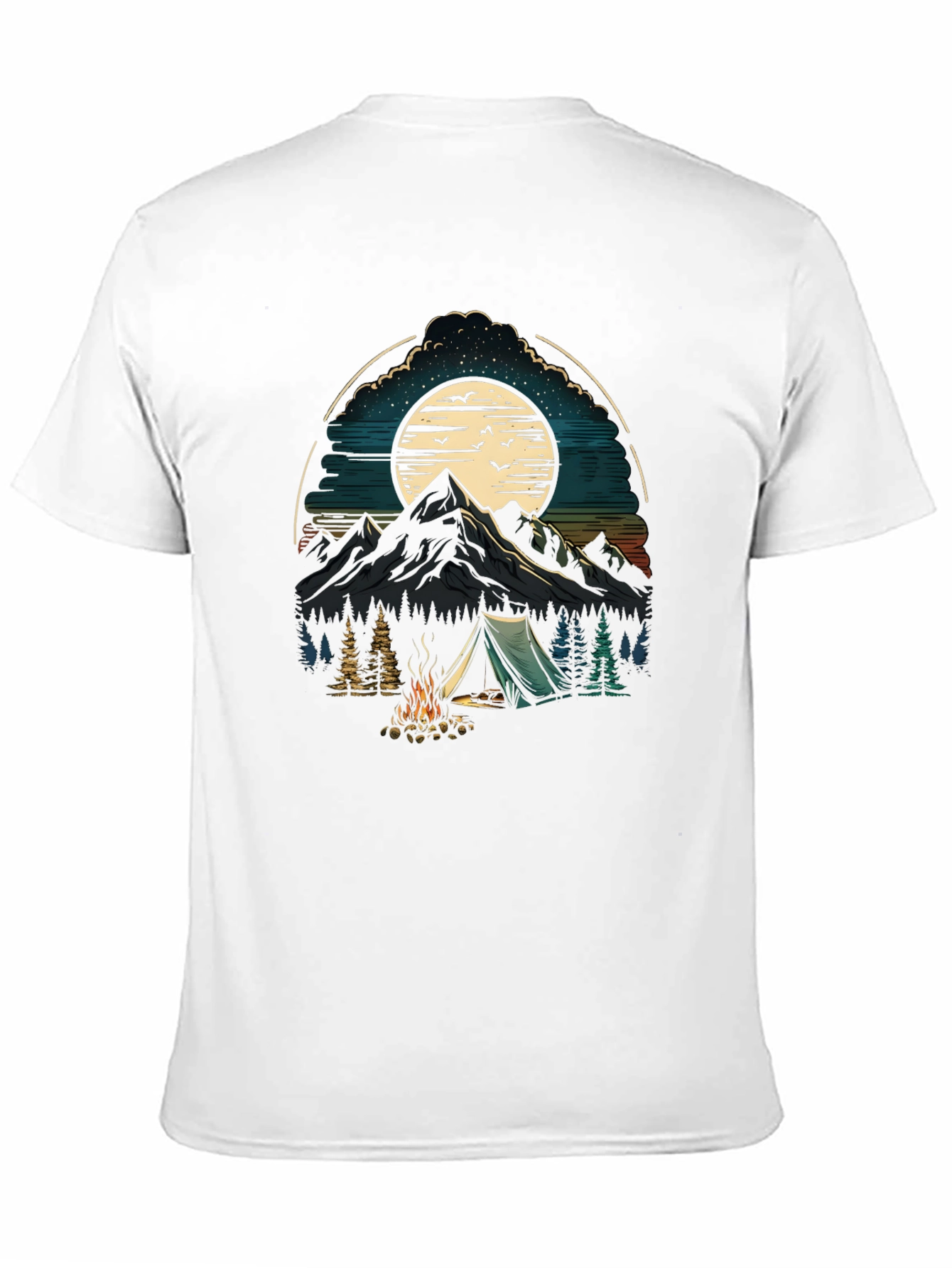 Black Camping Adventure Graphic T-Shirt view 11