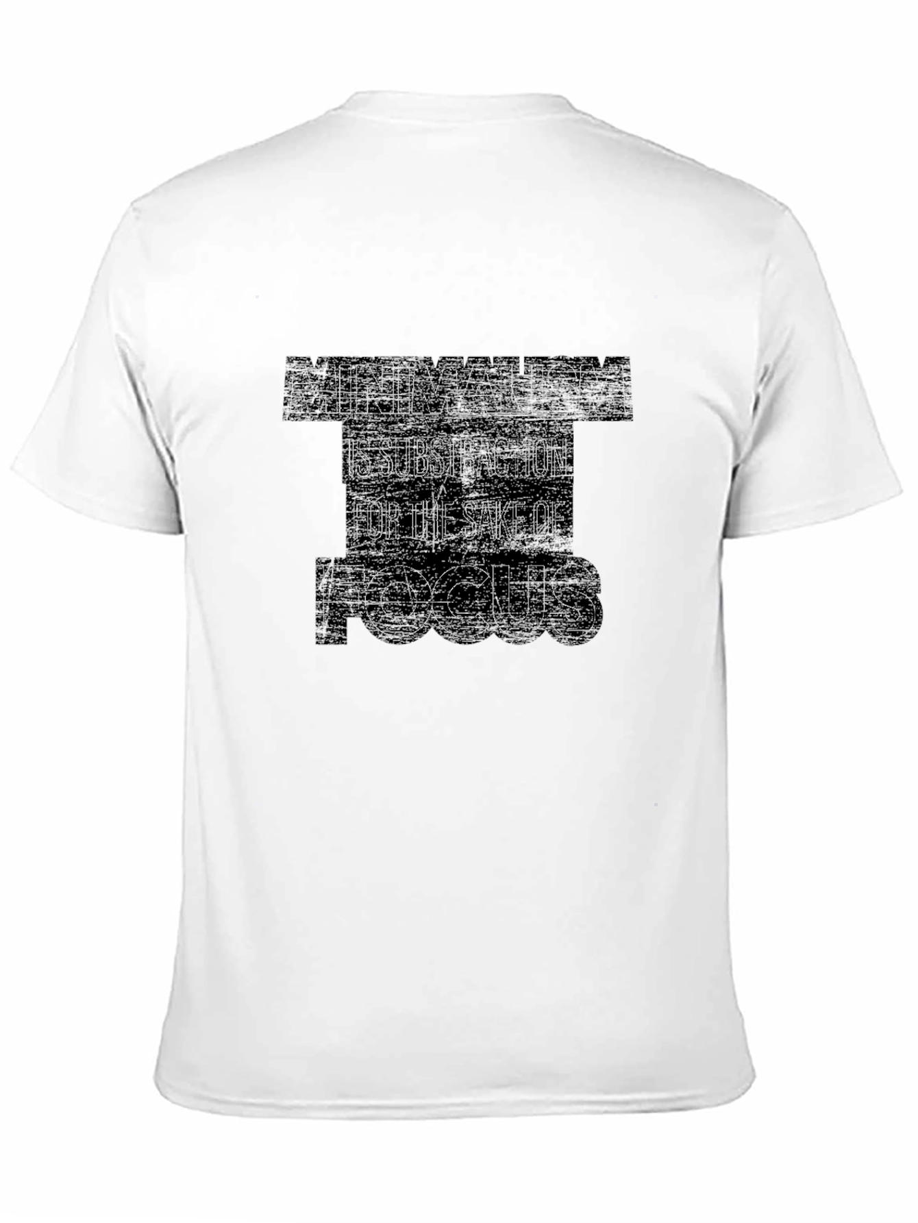 Black Minimalism Focus Black T-Shirt view 11