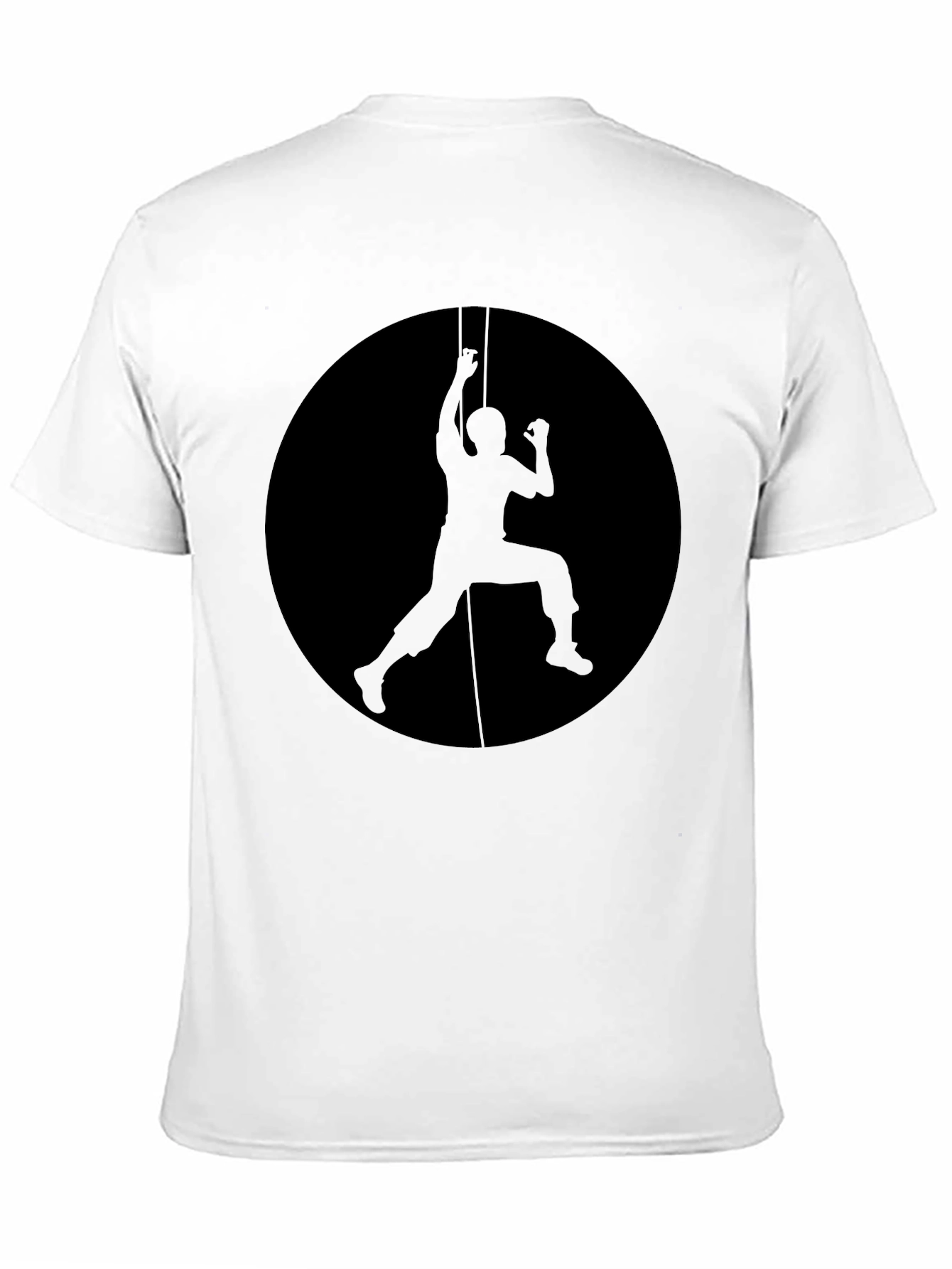 Black Climbing Silhouette Graphic Black T-Shirt view 11