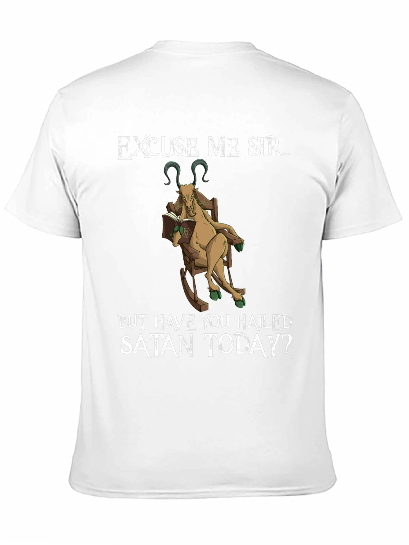 Black Excuse Me Sir Satan Goat Tee view 11