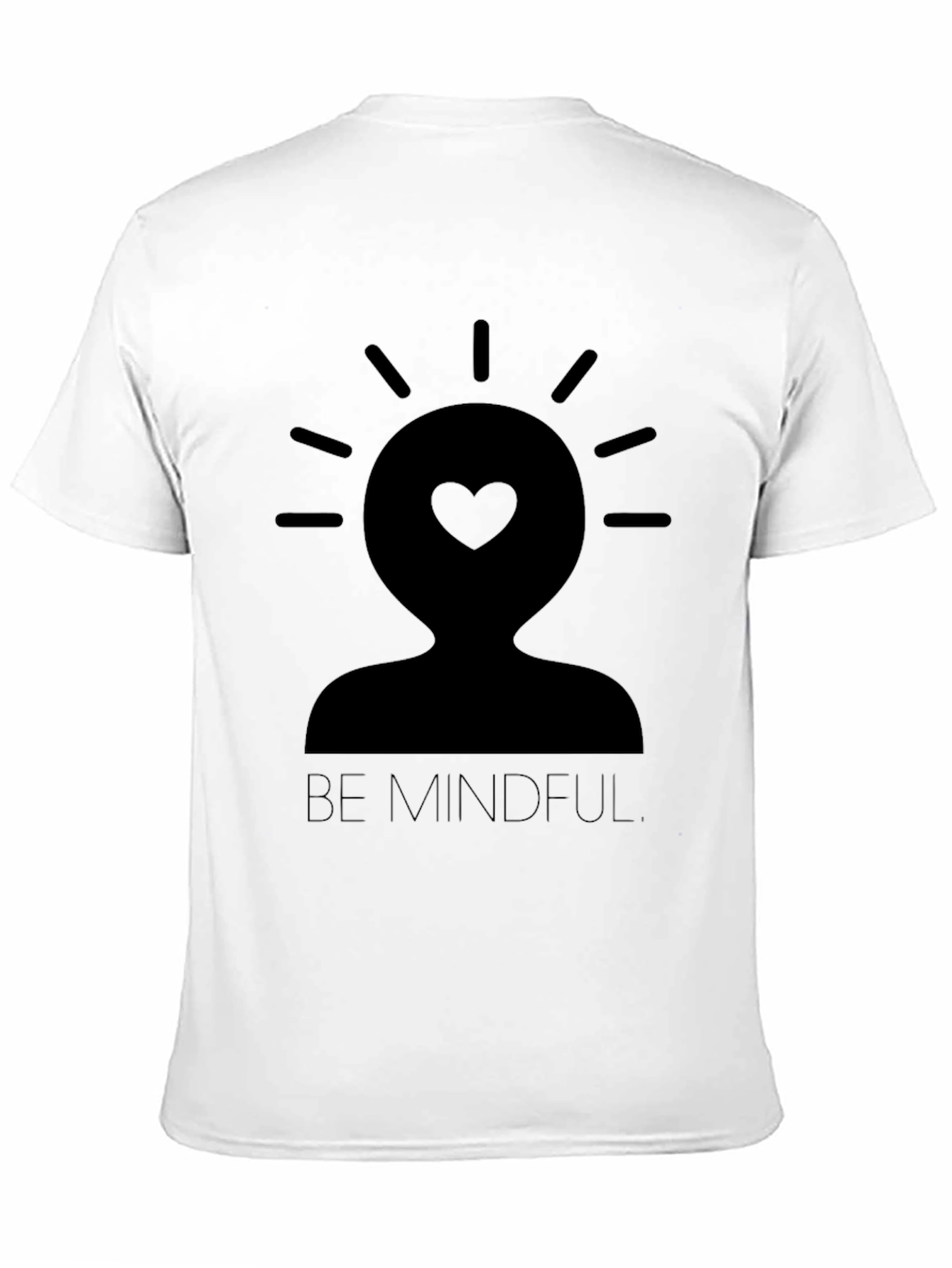 Black Mindful Heart Graphic Tee - Black view 11