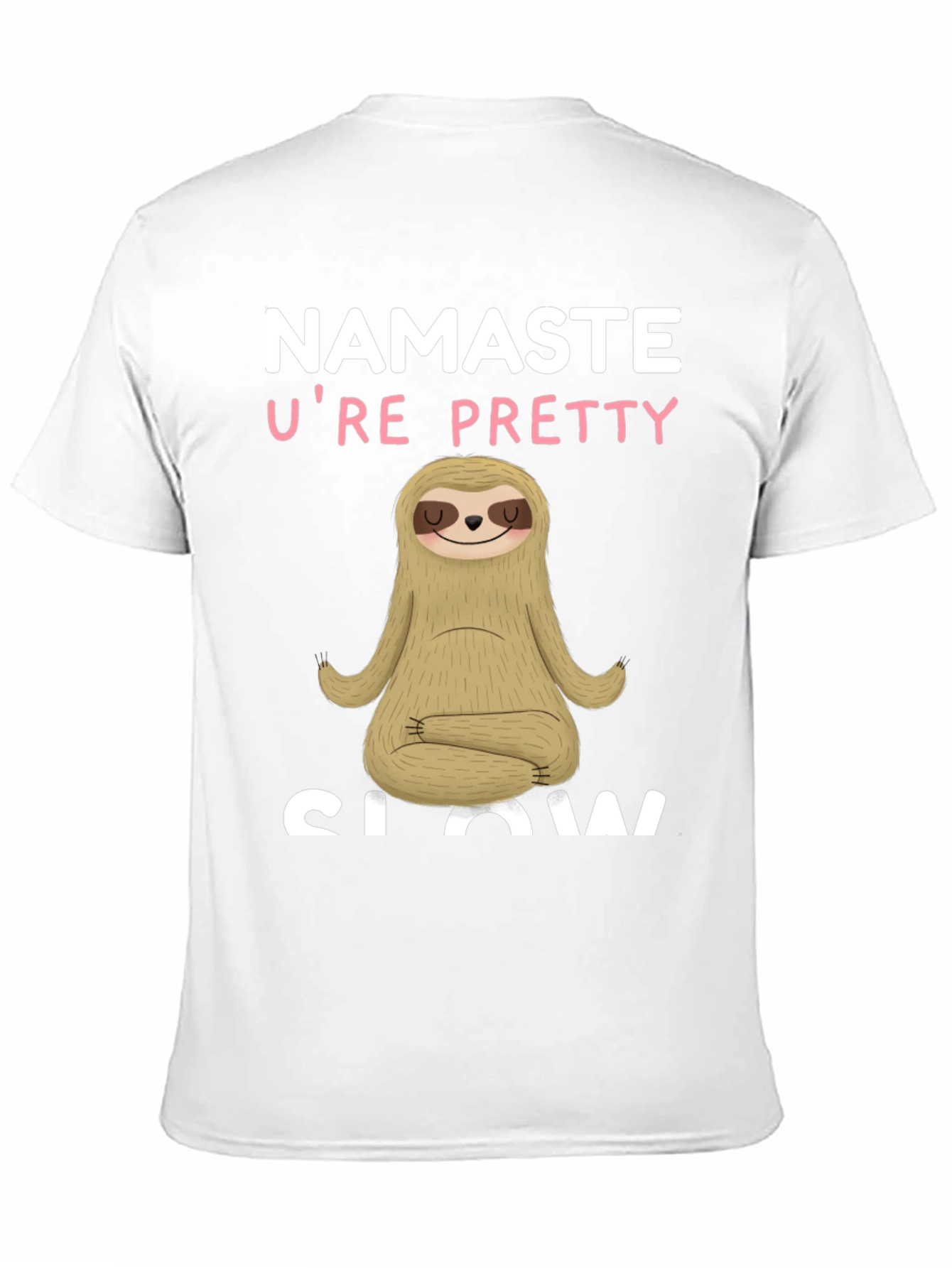 Black Namaste Sloth T-Shirt - Funny Yoga Lazy Animal Tee view 11