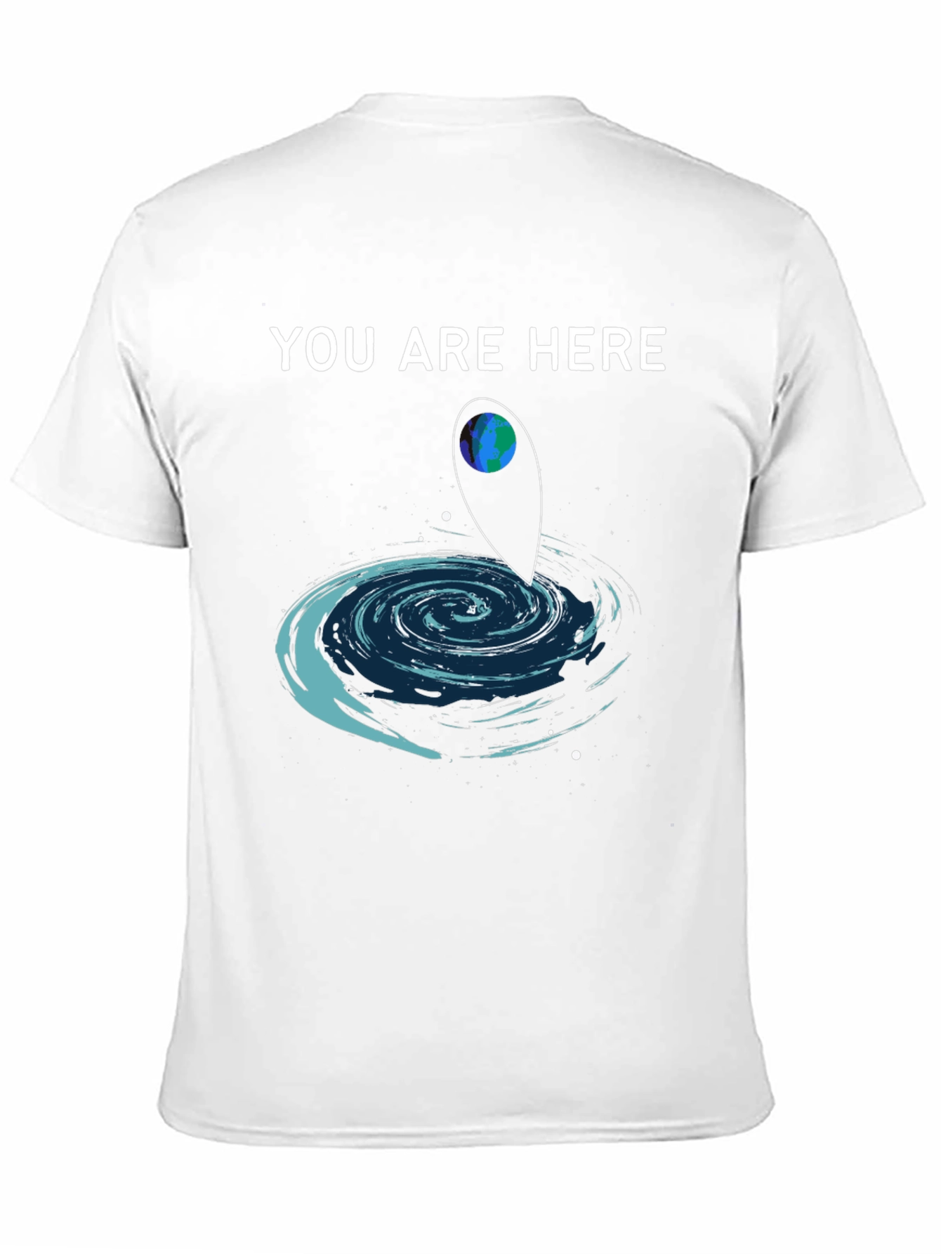 Black You Are Here T-Shirt Galaxy Design view 11