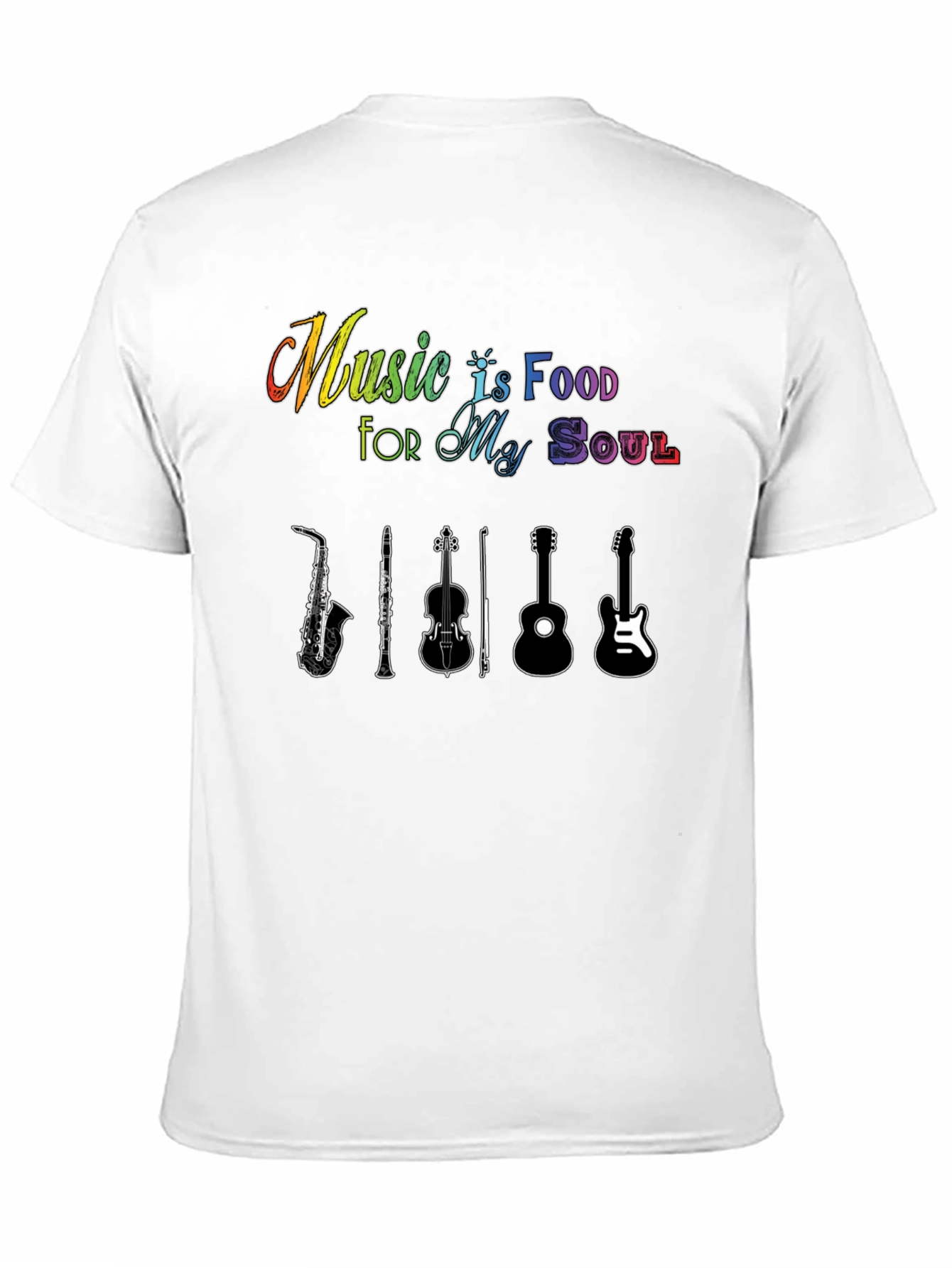 Black Music Is Food For My Soul Black T-Shirt view 11