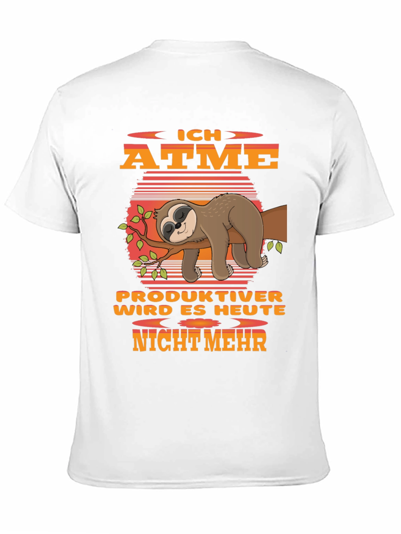 Black Ich Atme Sloth Graphic T-Shirt view 11