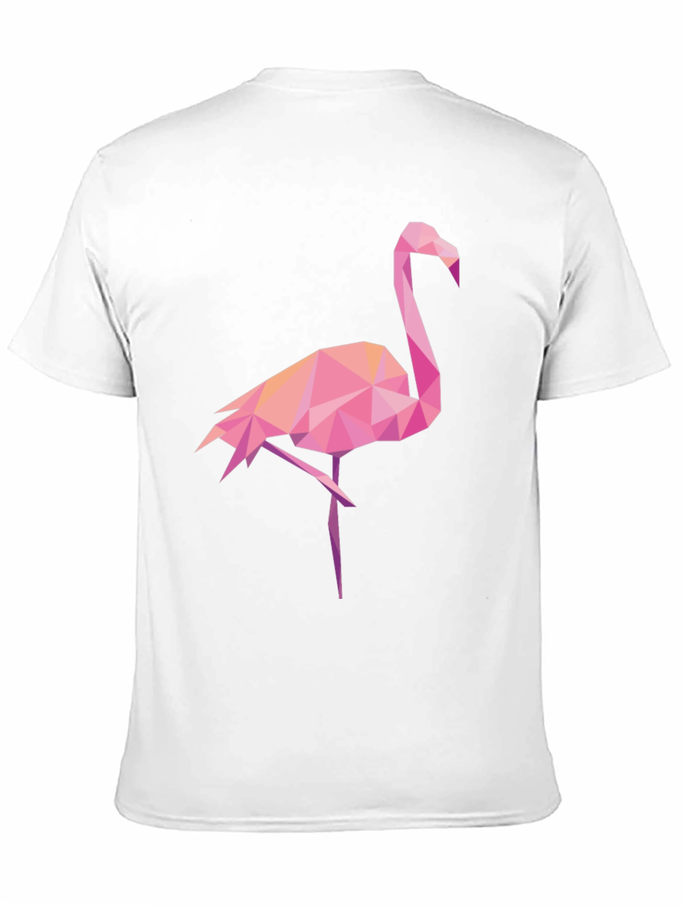 Black Geometric Flamingo Graphic Tee - Black Casual Shirt view 11