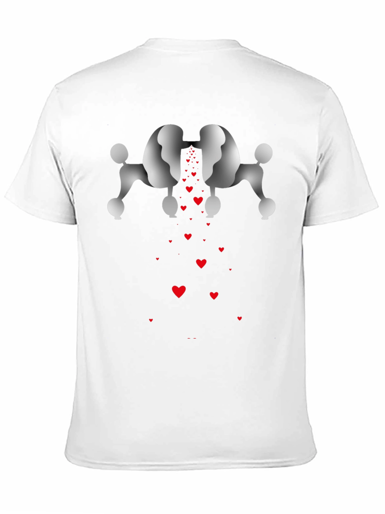Black Heart Poodle Love T-Shirt - Black view 11
