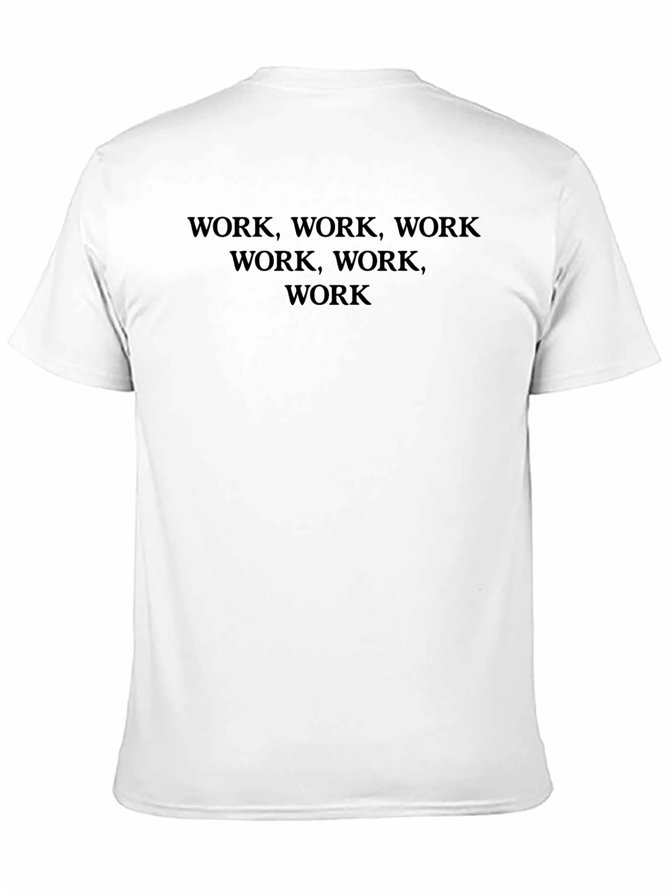 Black Work Graphic Print T-Shirt - Motivational Crew Neck Tee view 11