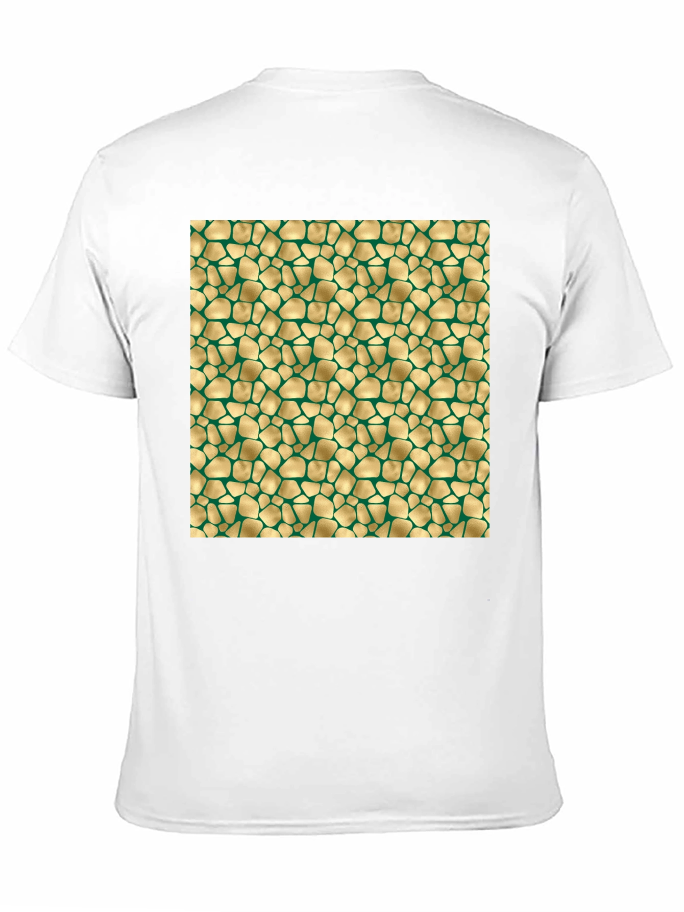Black Textured Gold & Green Pattern Tee view 11