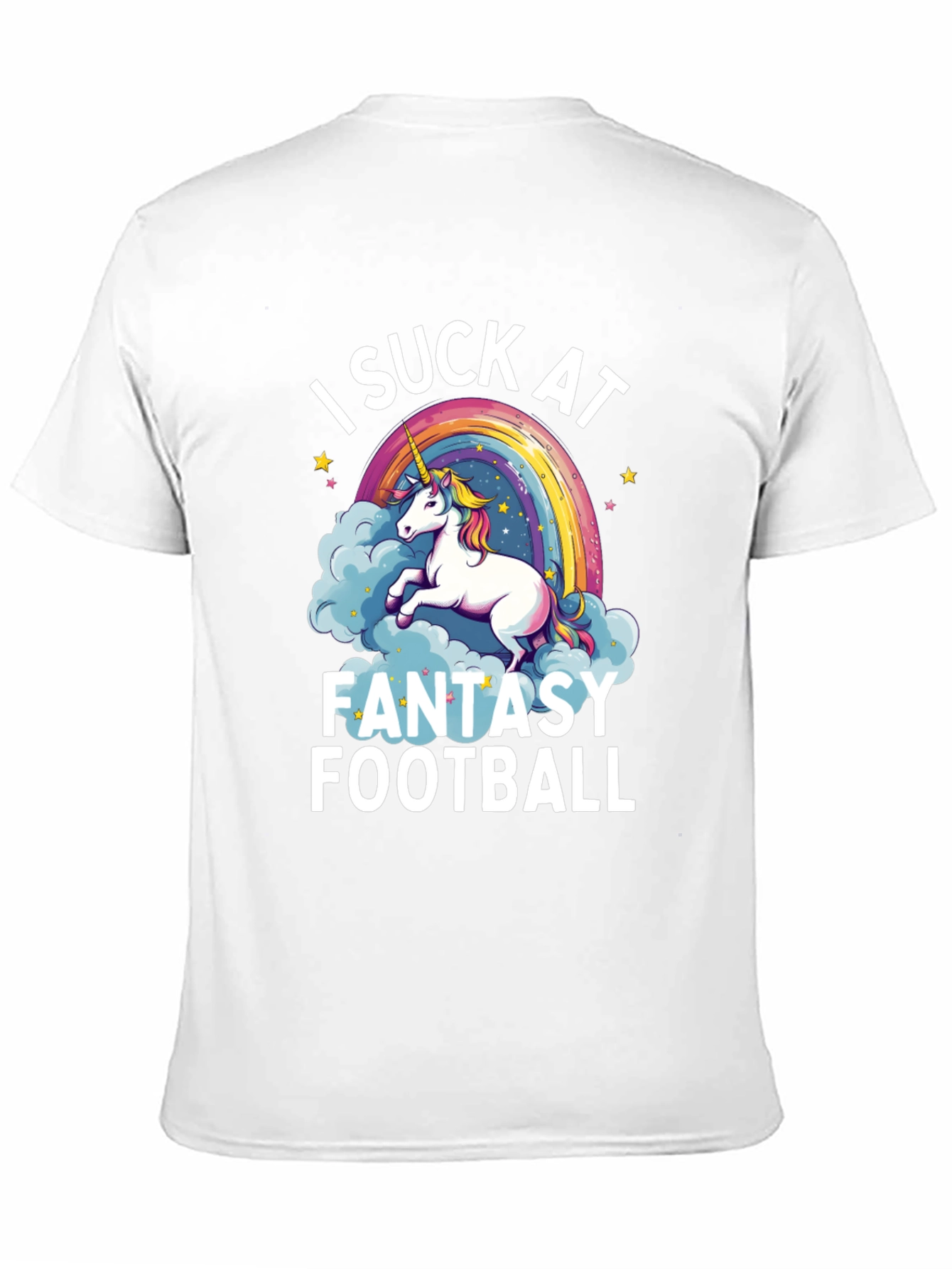 Black I Suck at Fantasy Football T-Shirt view 11