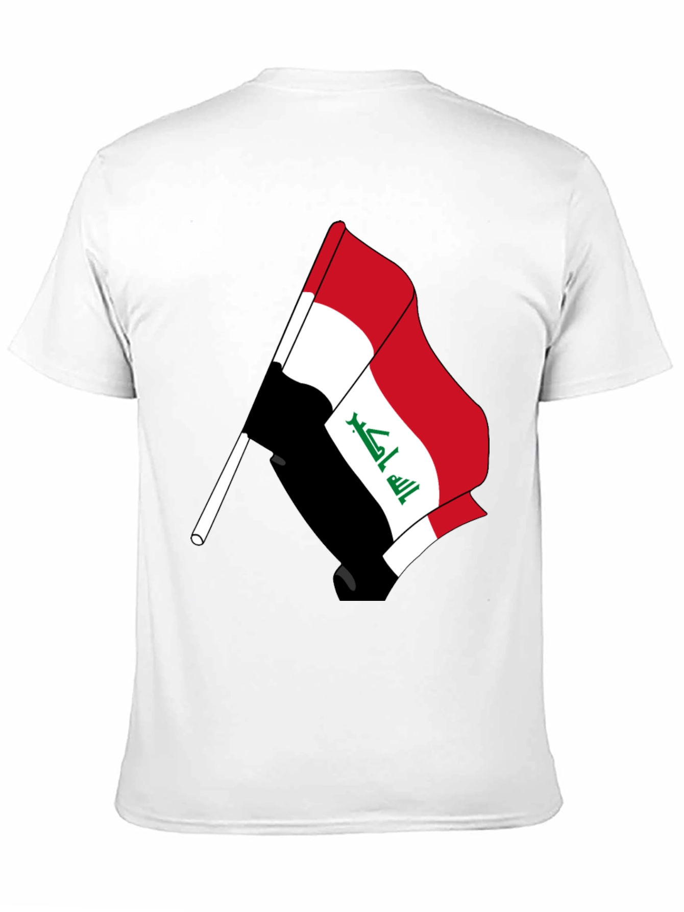 Black Iraq Flag T-Shirt - Patriotic Pride view 11
