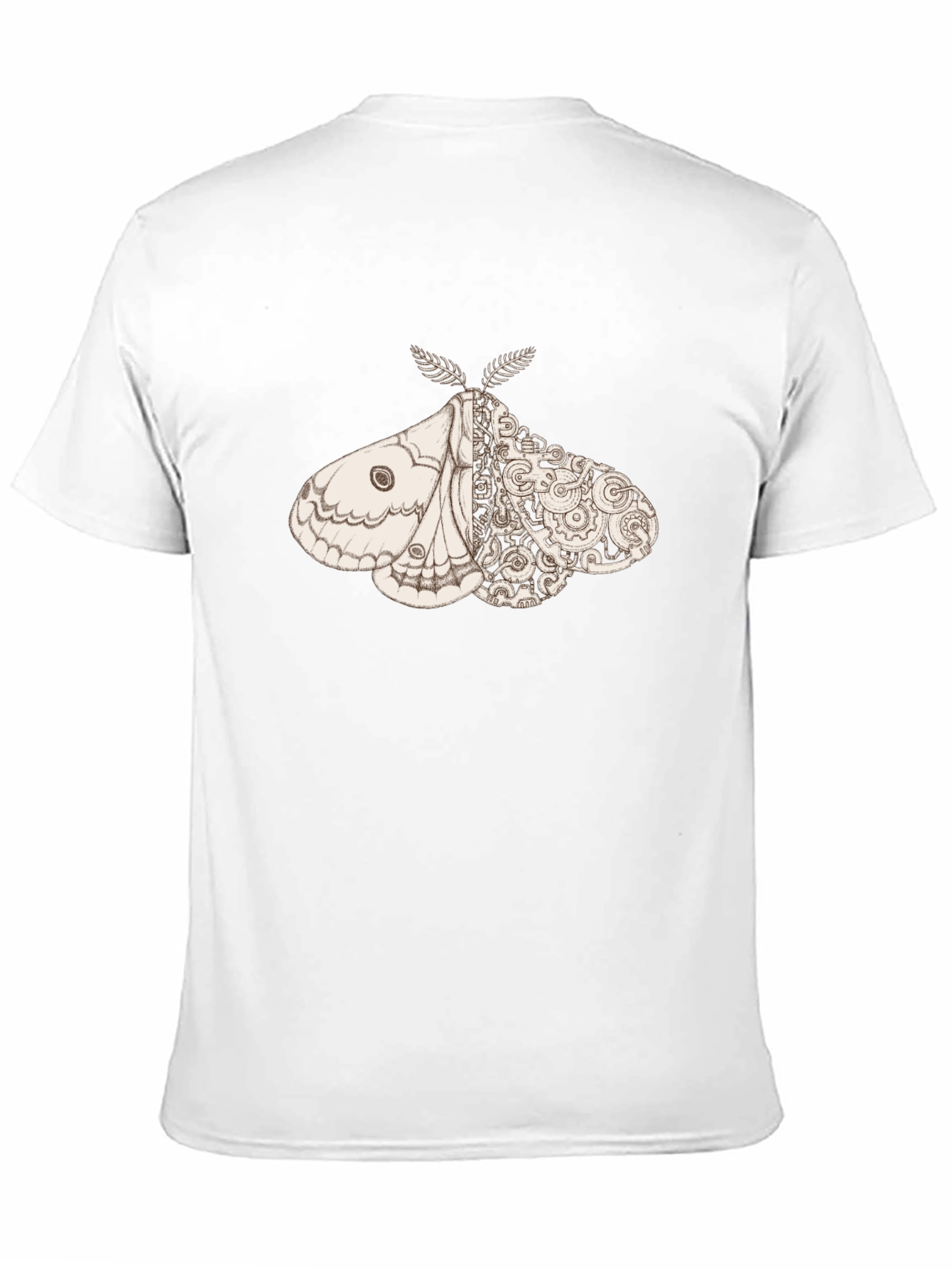 Black Steampunk Moth Graphic Tee - Unique Insect Design view 11