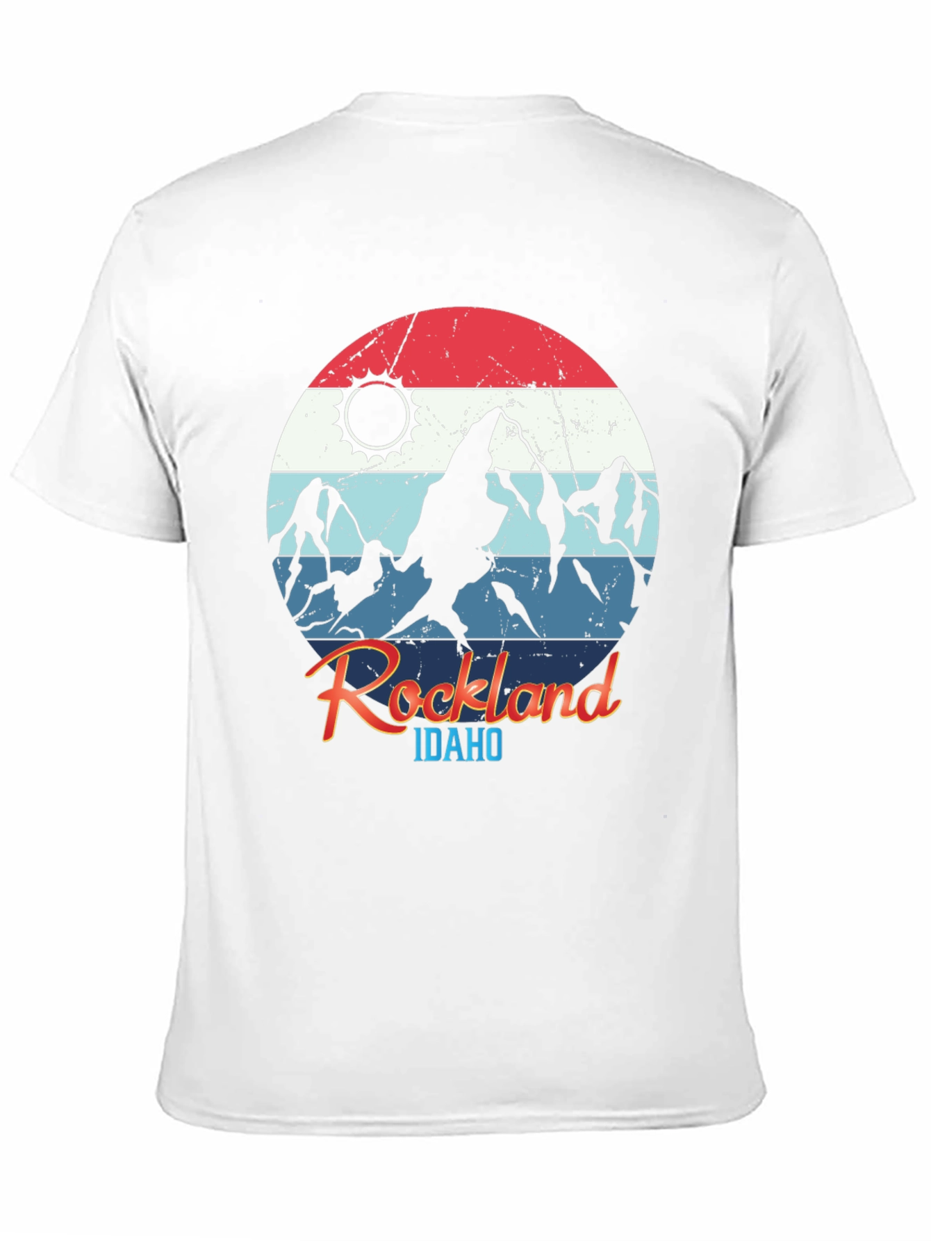 Black Rockland Idaho Mountain T-Shirt view 11