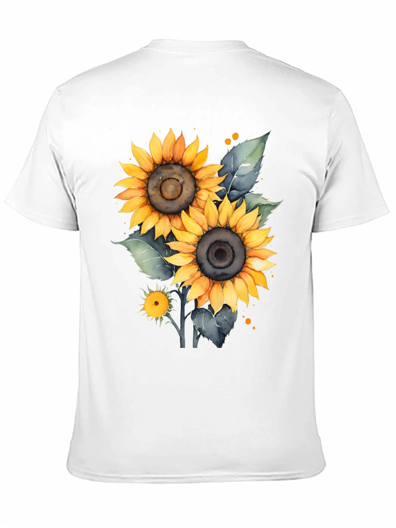 Black Sunflower Graphic Tee - Black Cotton T-Shirt view 11