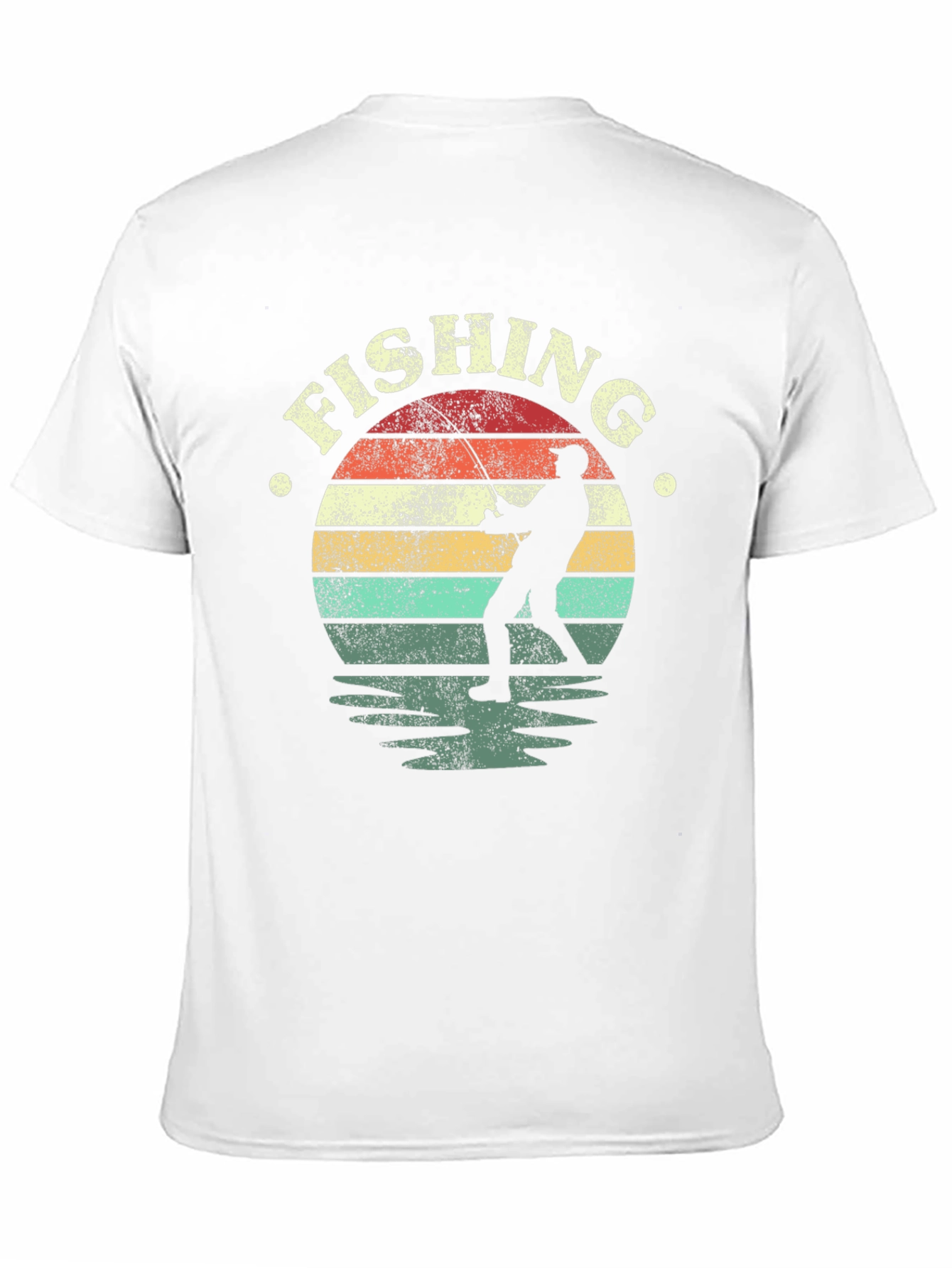 Black Fishing Sunset Graphic T-Shirt - Black view 11