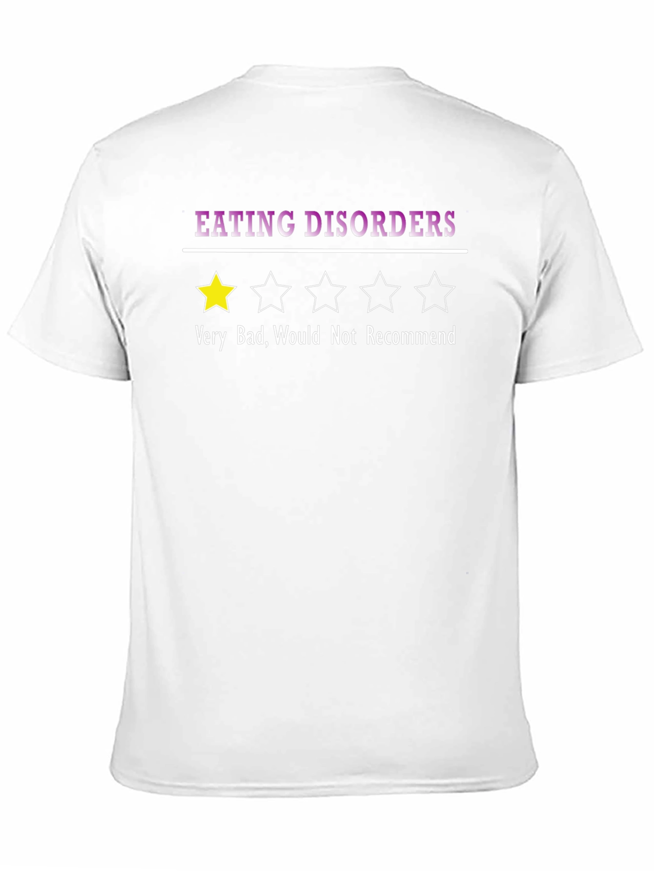 Black Eating Disorders One-Star Graphic T-Shirt view 11