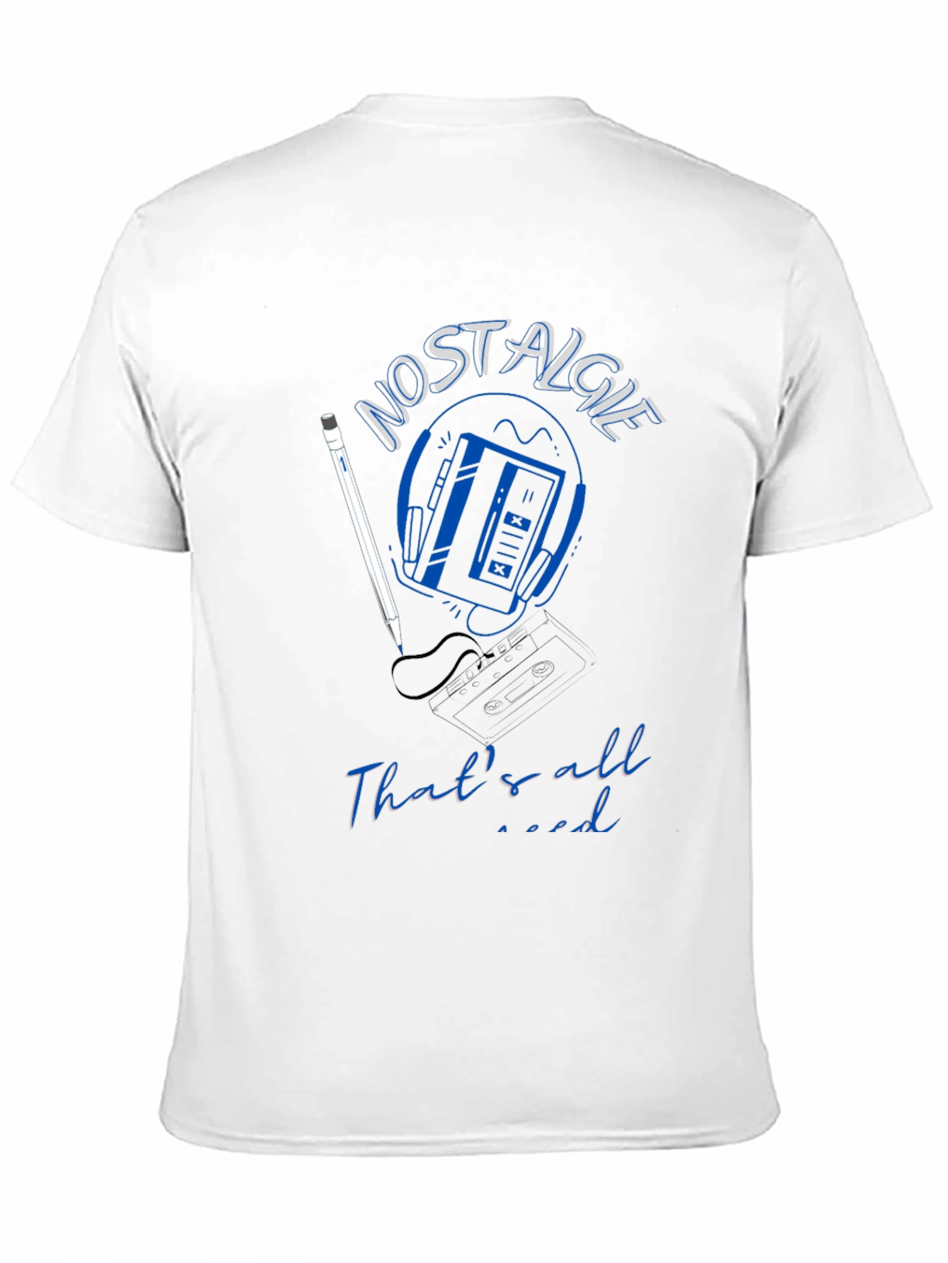 Black Nostalgic Vibes Tee: Retro Cassette Player Design view 11