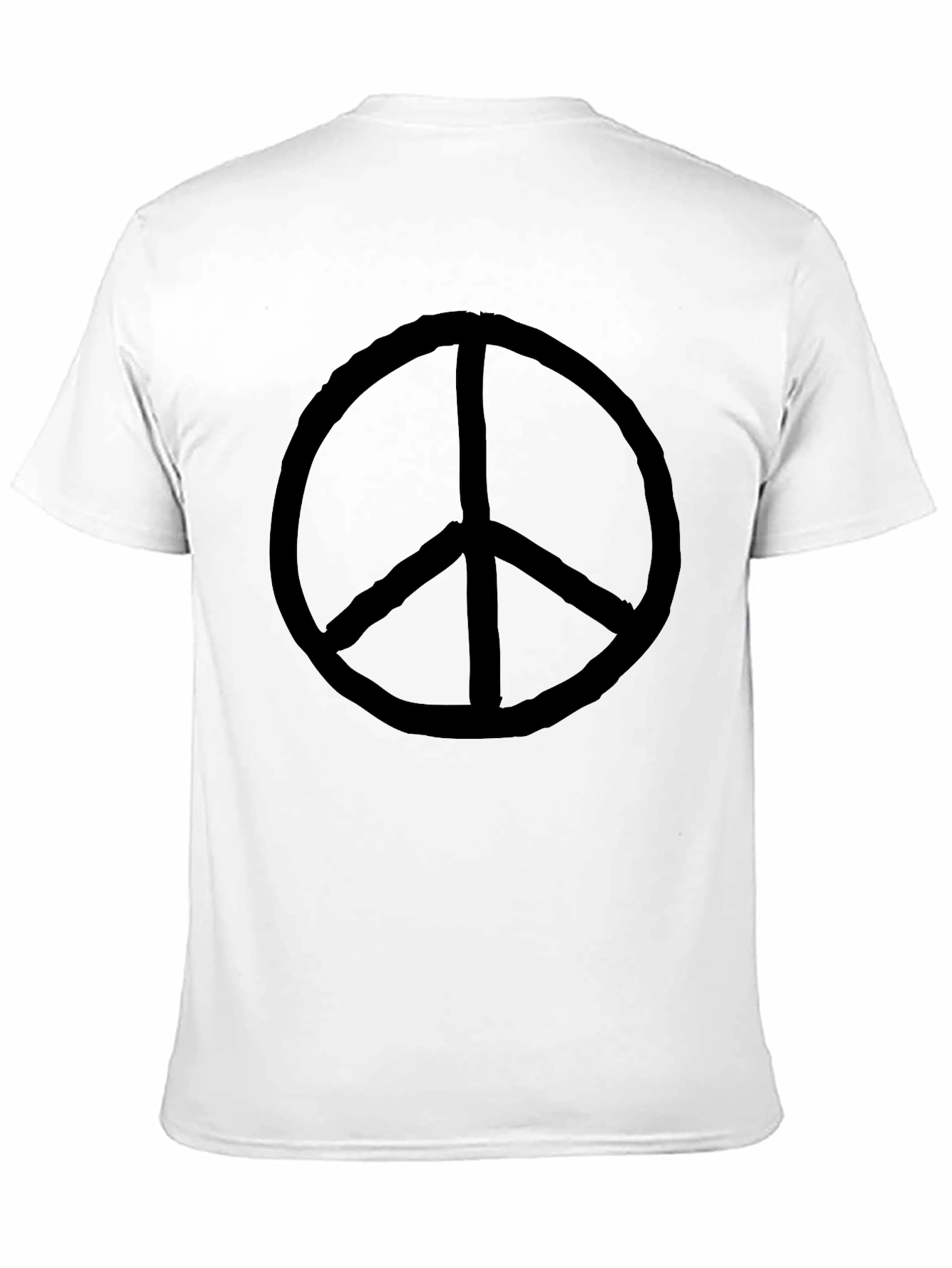 Black Peace Sign Graphic Tee - Classic Black T-Shirt view 11