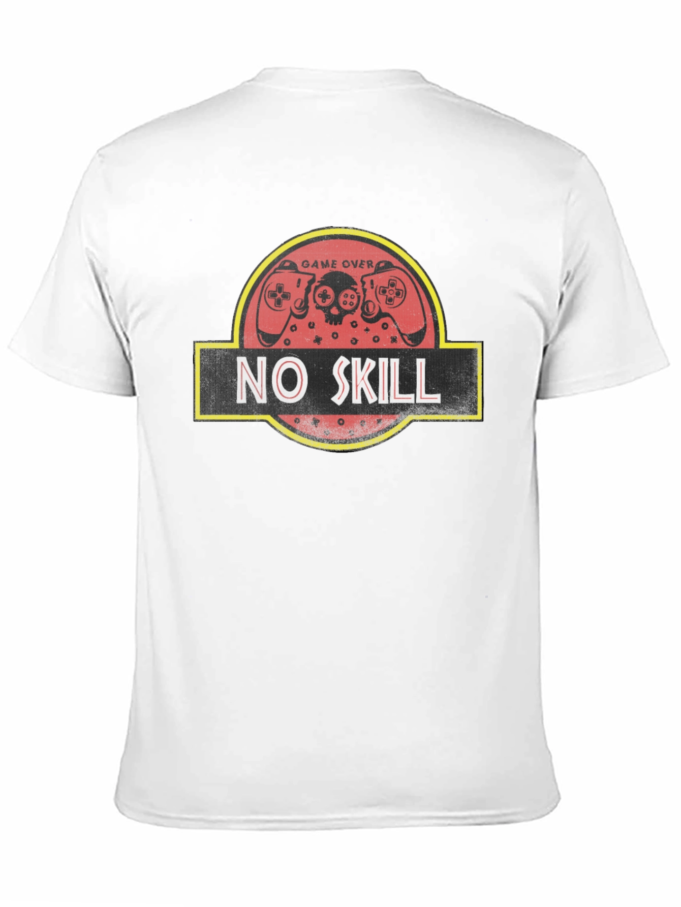 Black No Skill Gamer T-Shirt - Game Over Jurassic Style view 11