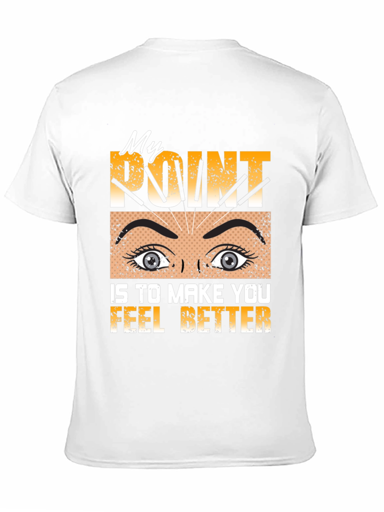 Black Acupuncture Pun T-Shirt: My Point Is To Make You Feel Better view 11