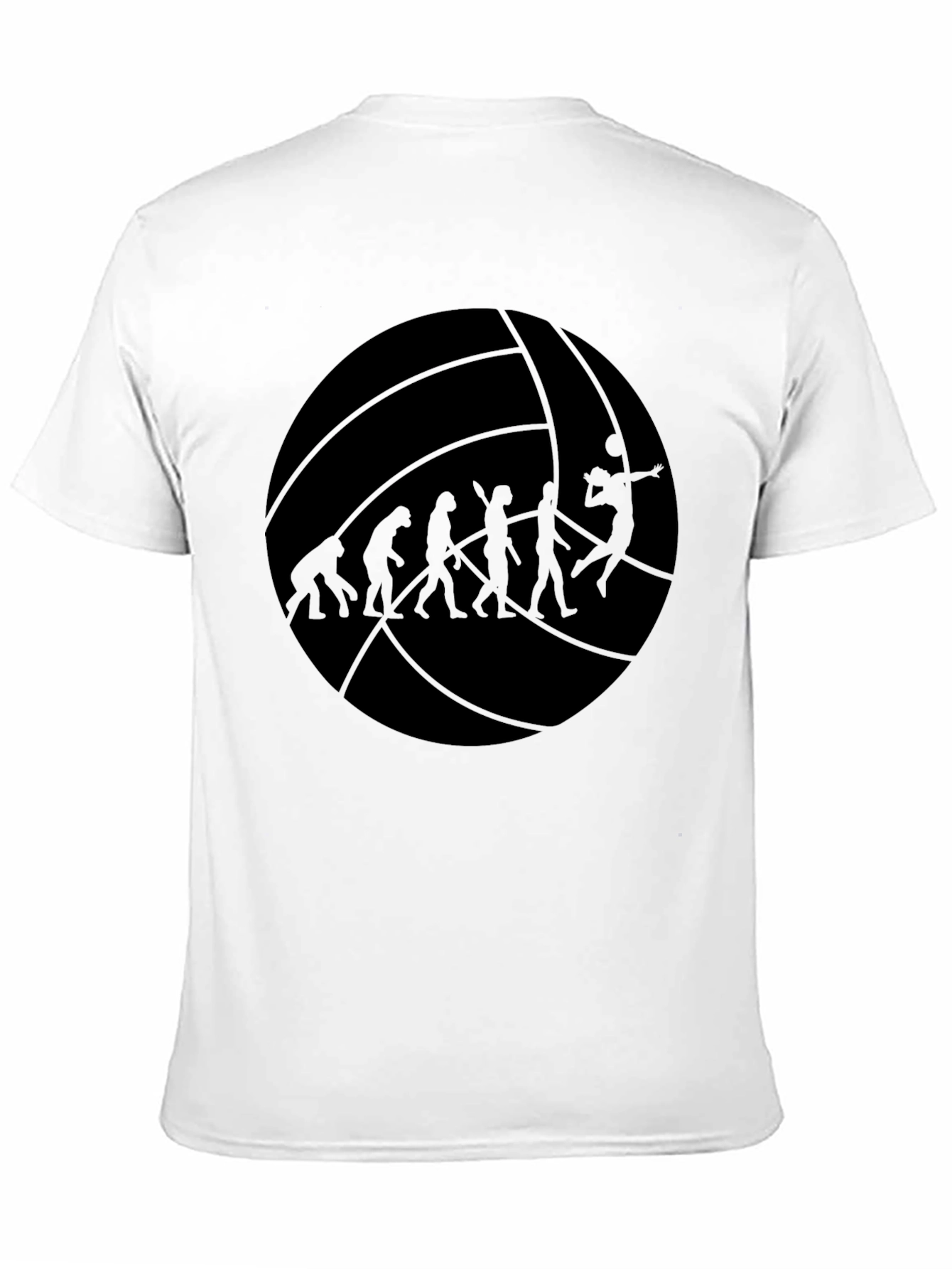 Black Volleyball Evolution Graphic Tee - Black Cotton Shirt view 11