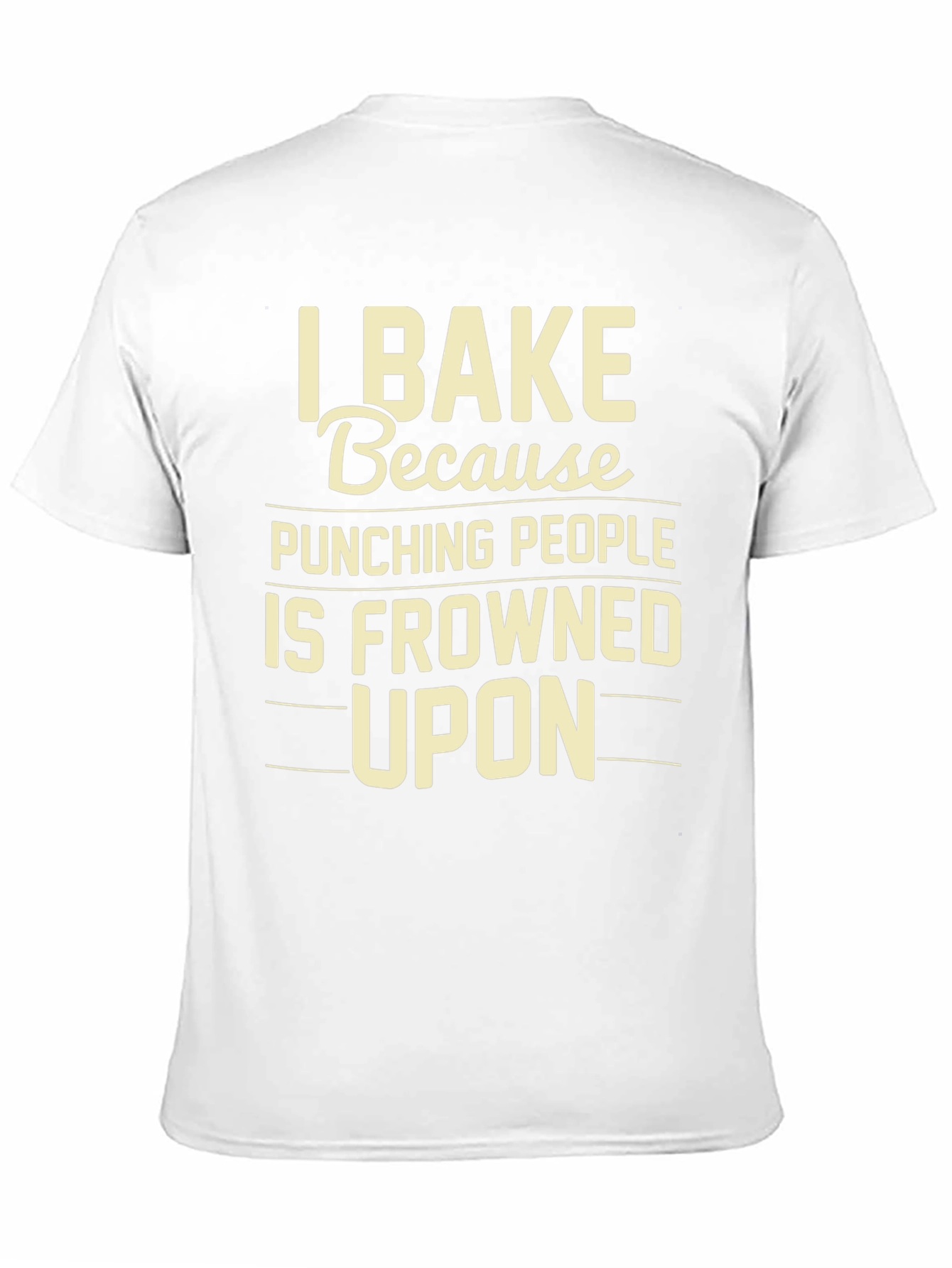 Black I Bake Because Punching People T-Shirt view 11
