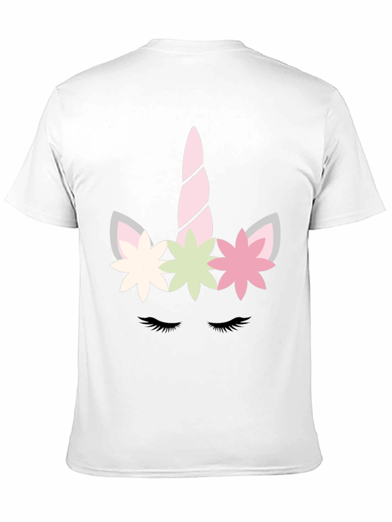 Black Unicorn Face Graphic Tee - Whimsical Black T-Shirt view 11