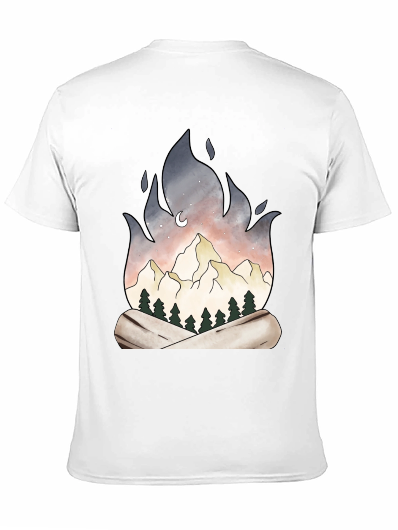 Black Mountain Campfire Graphic Tee - Black view 11