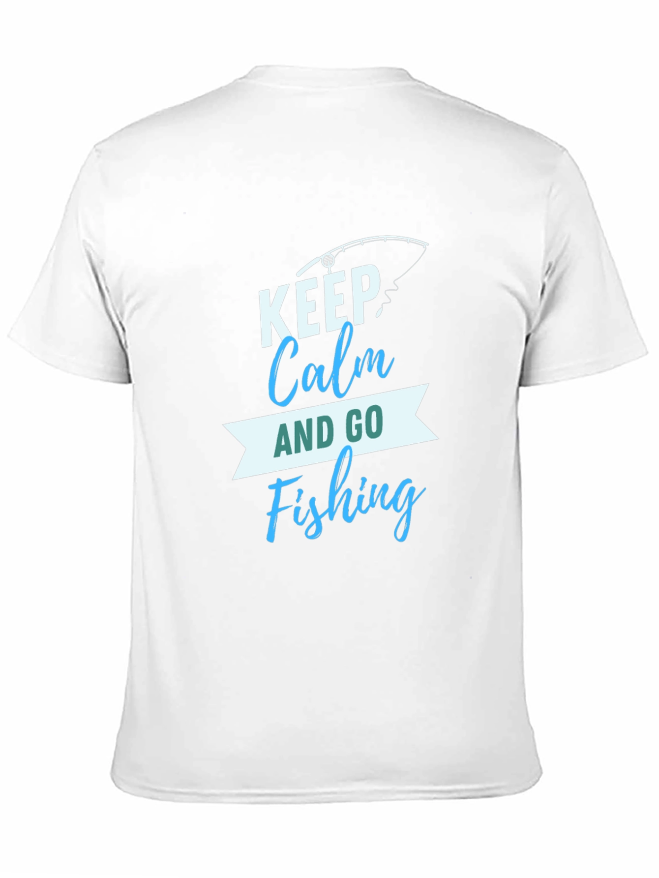 Black Keep Calm and Go Fishing Graphic T-Shirt view 11