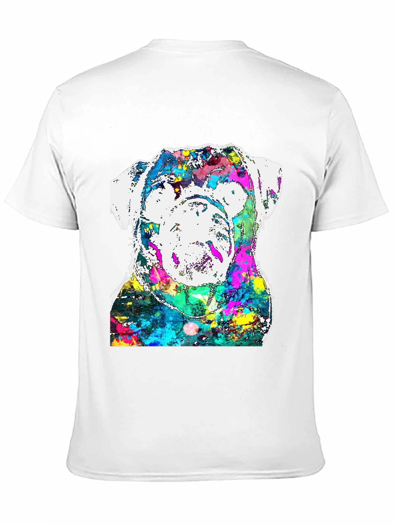 Black Colorful Bulldog Graphic Tee view 11