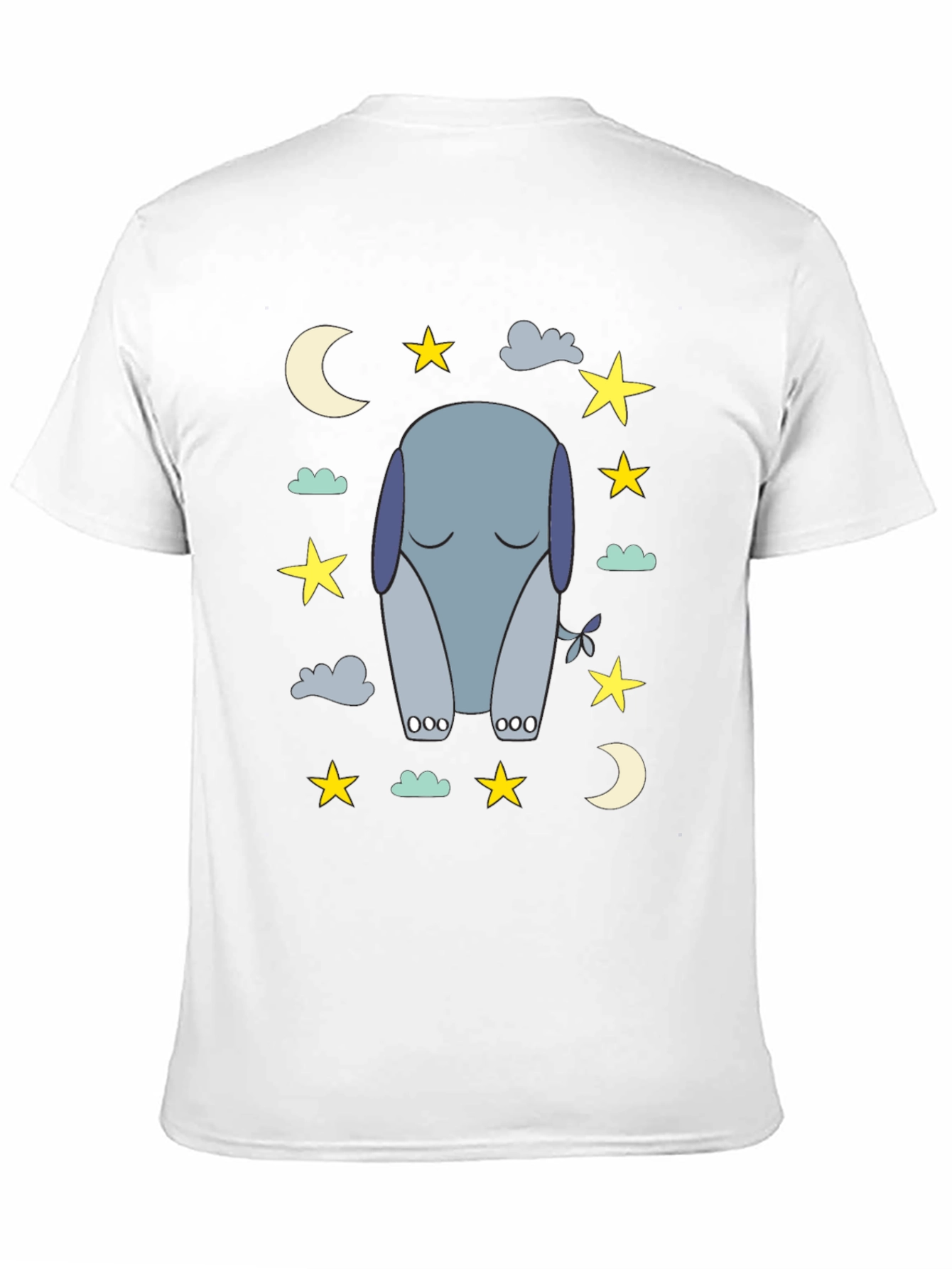 Black Dreamy Elephant T-Shirt view 11