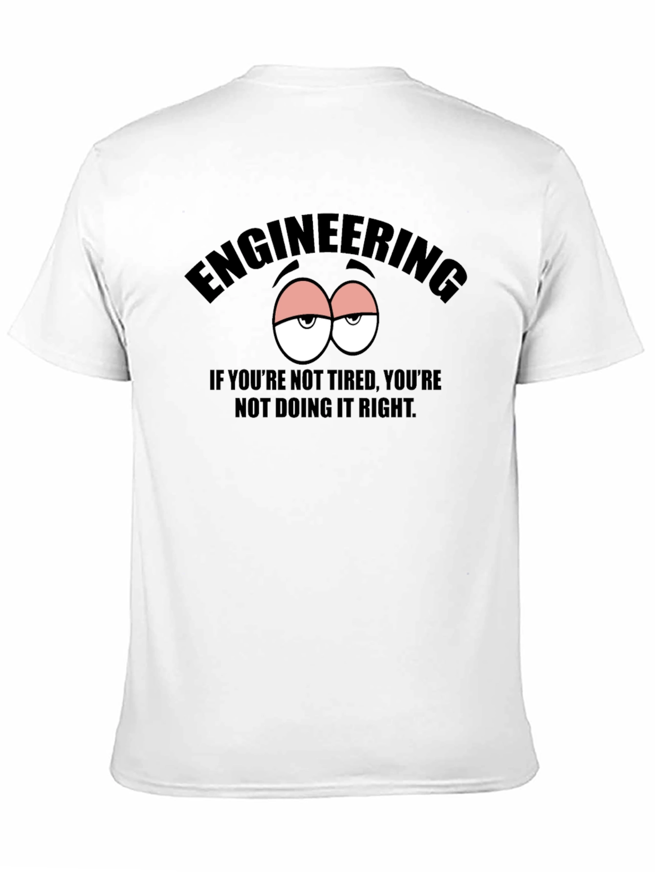 Black Engineering Tired Eyes Graphic T-Shirt view 11