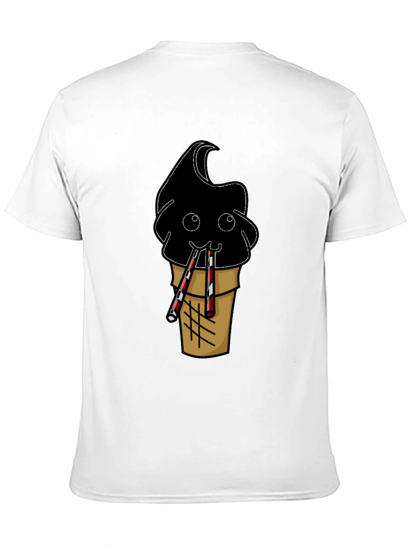Black Fun Black Ice Cream Cone Graphic Tee view 11