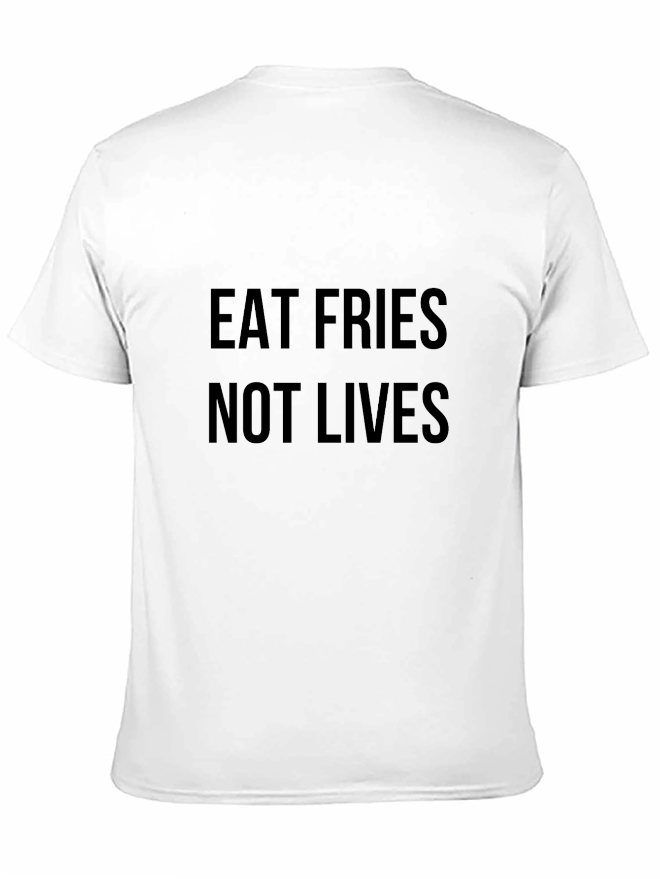 Black Eat Fries Not Lives Graphic Tee - Unisex Cotton T-Shirt view 11