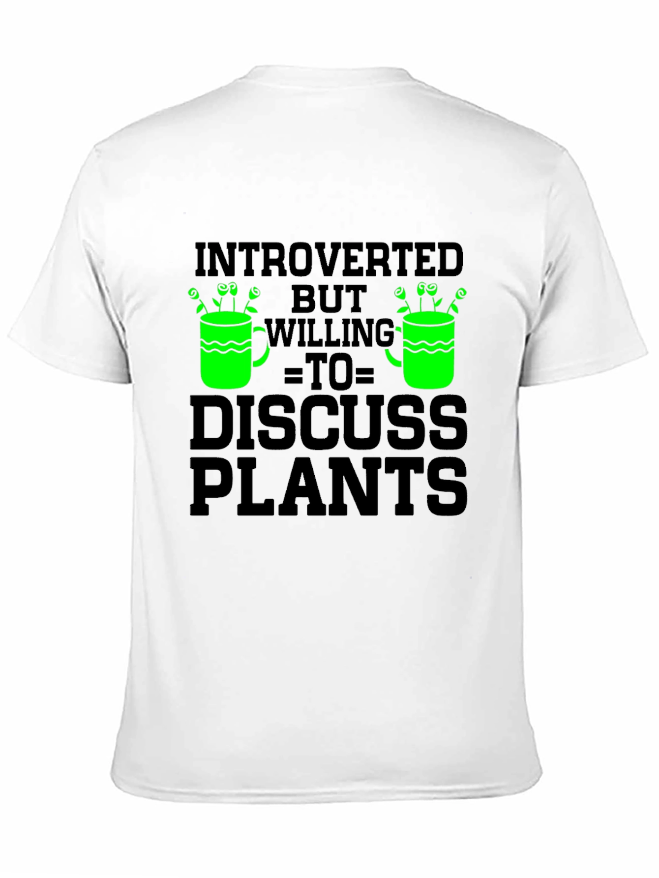 Black Introverted But Willing To Discuss Plants T-Shirt view 11